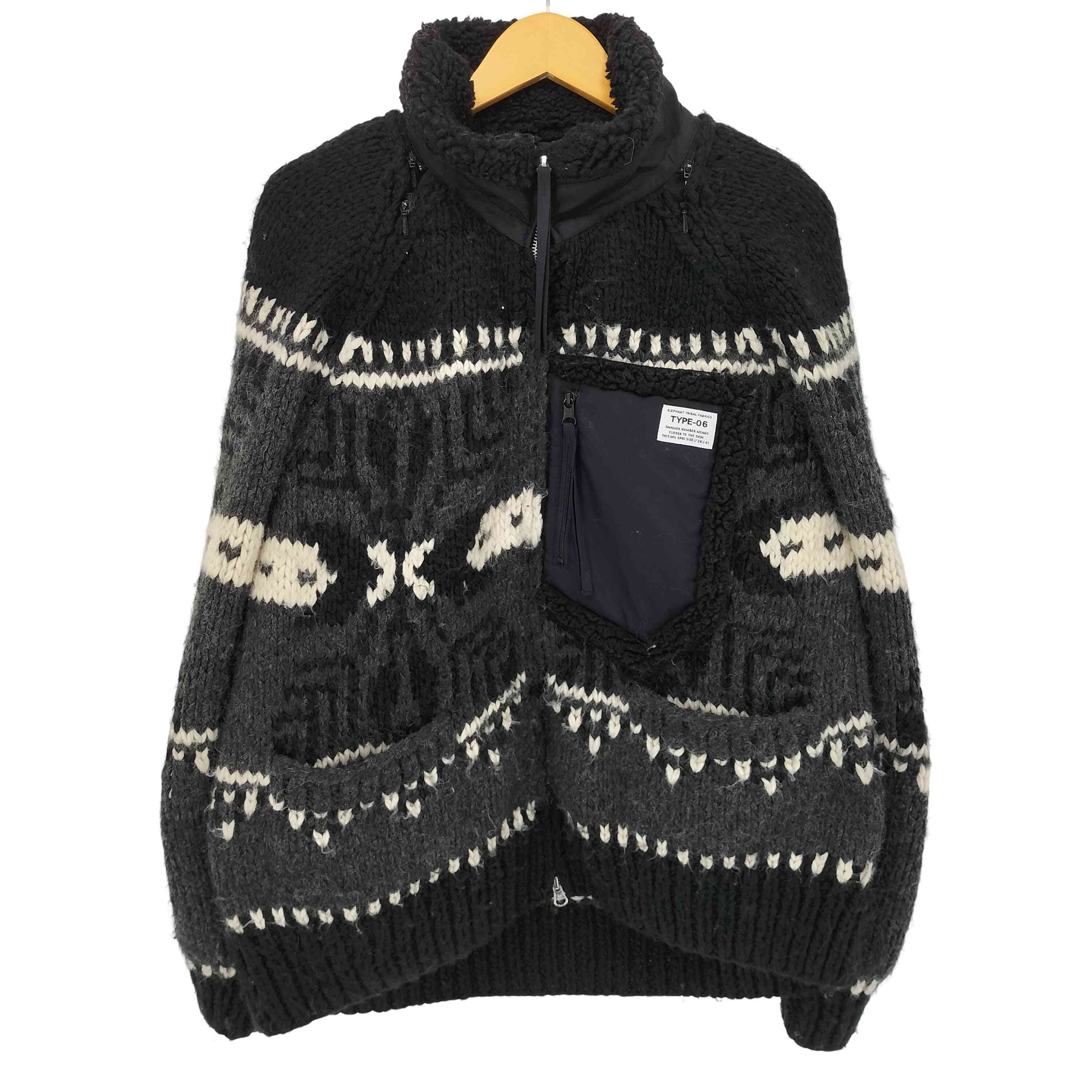 elephant TRIBAL fabrics ナイロン　セットアップ　上下　黒 elephant TRIBAL fabrics | エレファントトライバルファブリック