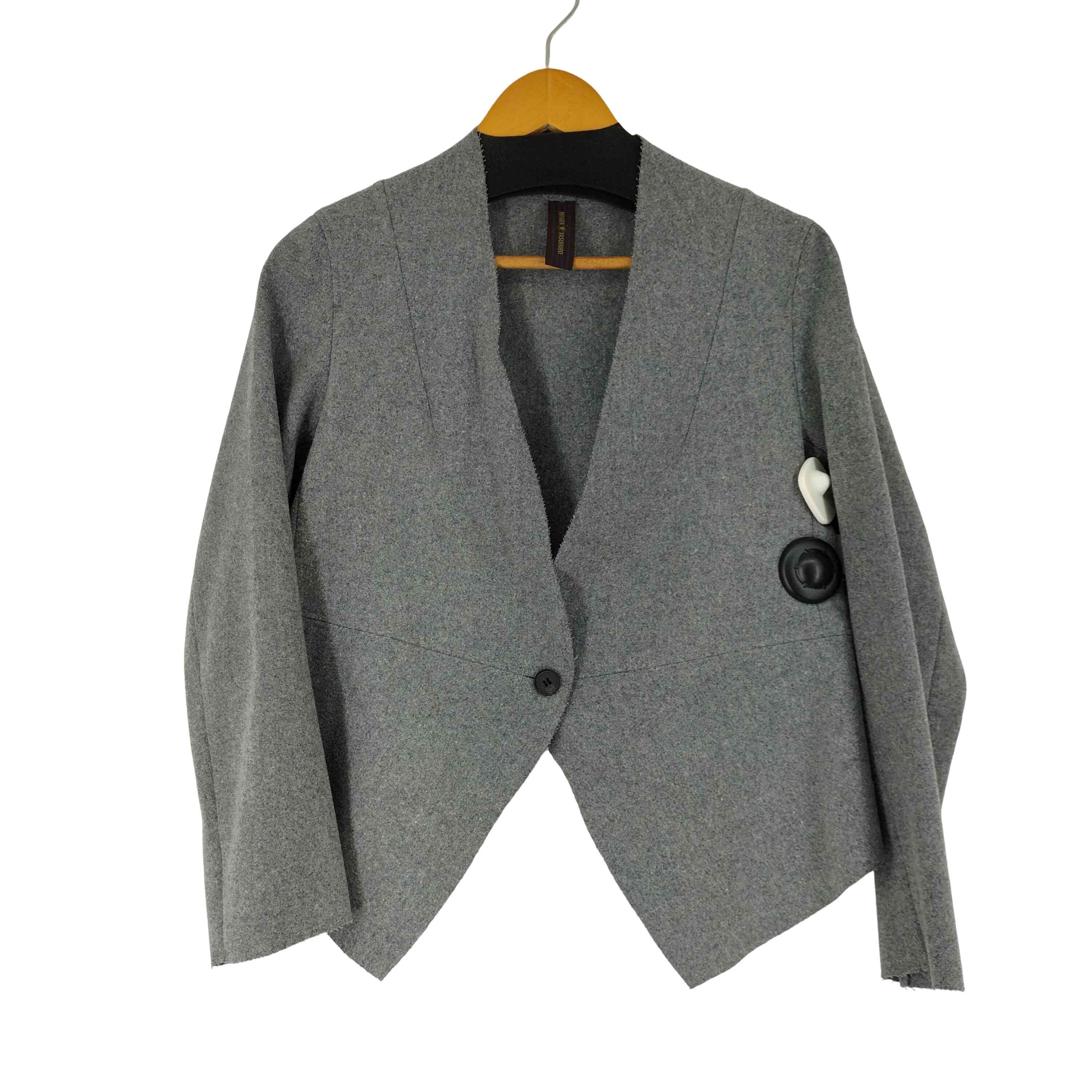 【中古】ミハラヤスヒロ MIHARA YASUHIRO 変形 ウールジャケット レディース JPN：38 ｜BAZZSTORE ブランド古着バズストア