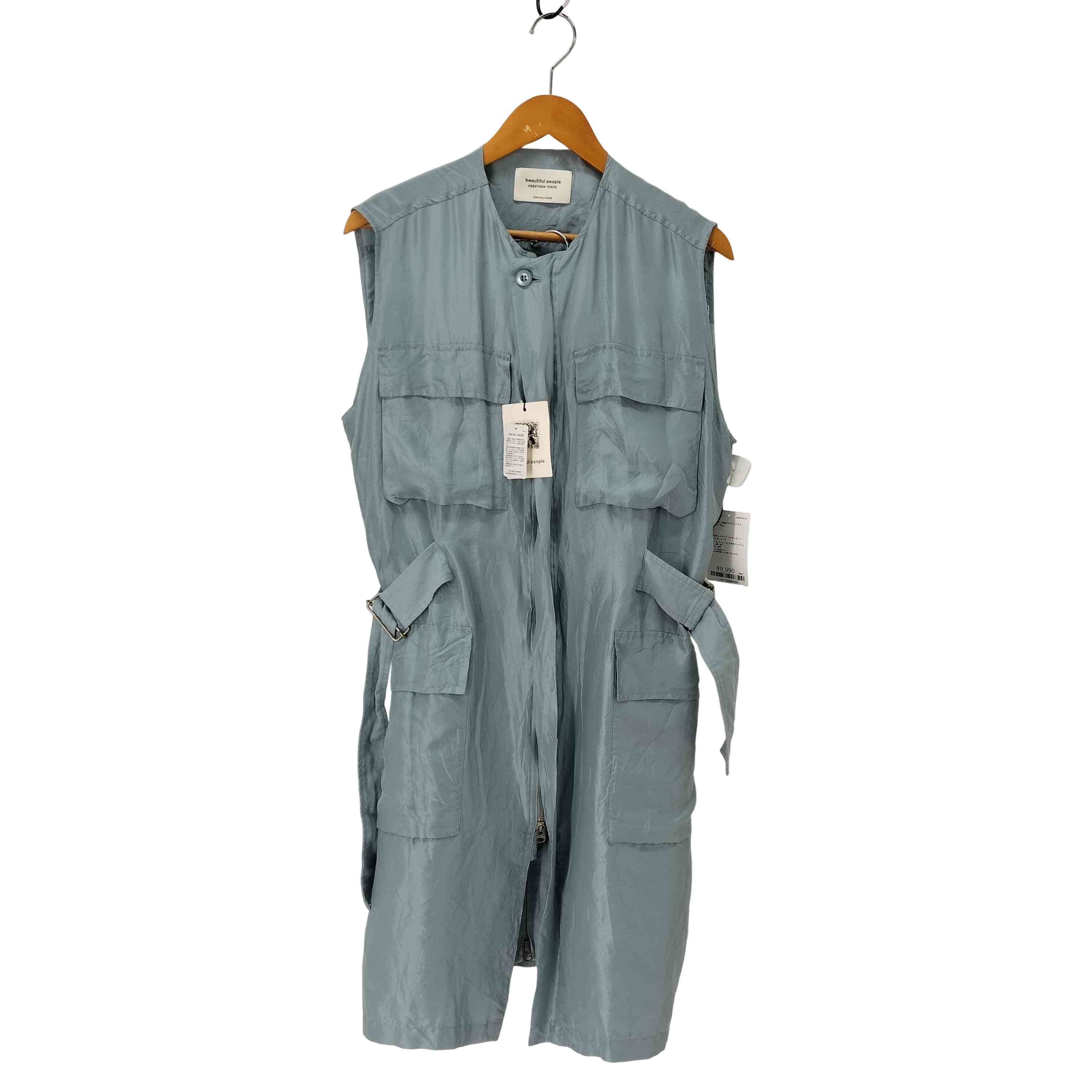【中古】ビューティフルピープル beautiful people シルク100 レイヤード ドッキング ノースリーブ ワンピース レディース JPN：36