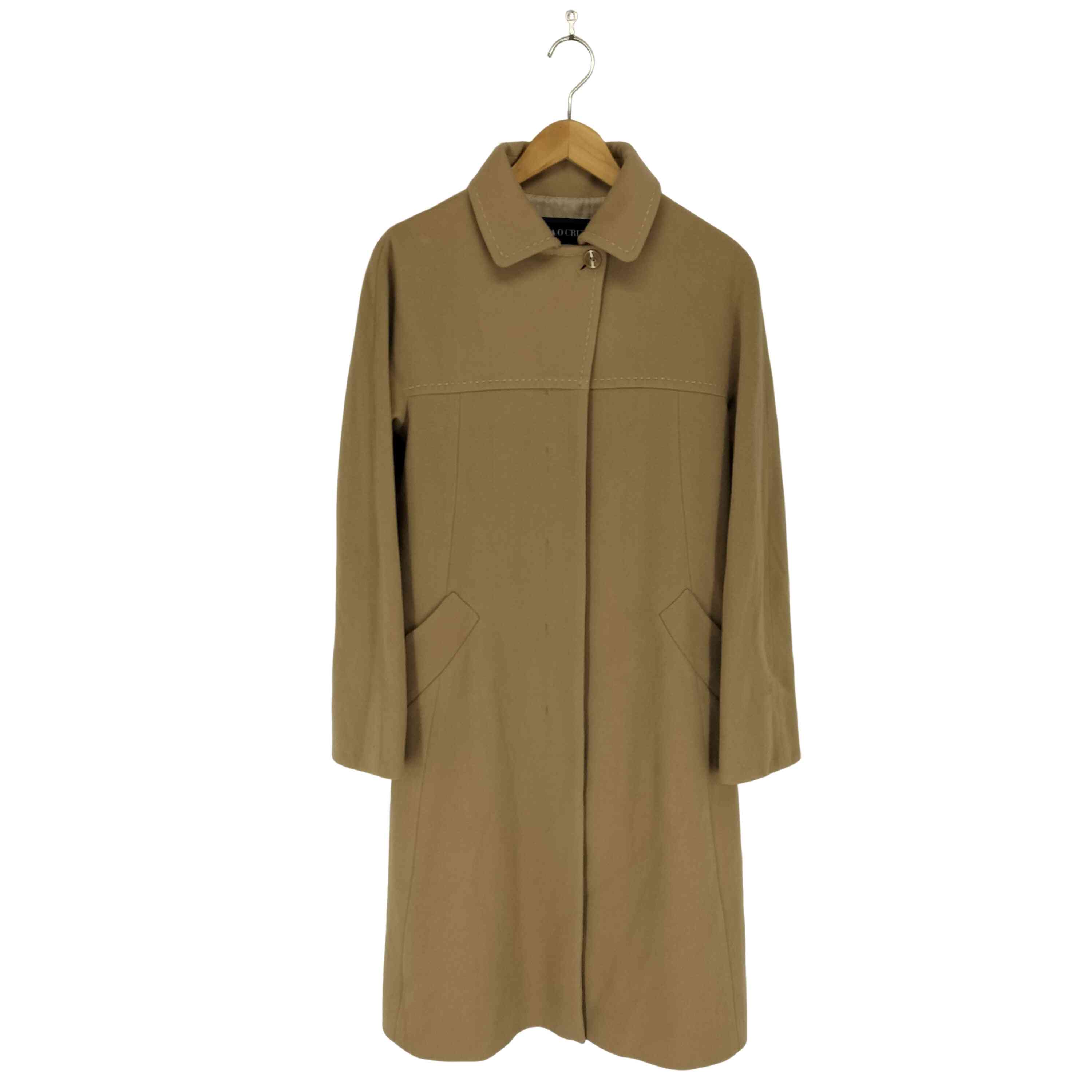 【中古】キャラオクルス CARA O CRUZ cashmere カシミヤ100％ 比翼 ステンカラーコート レディース JPN：9号 7,191円