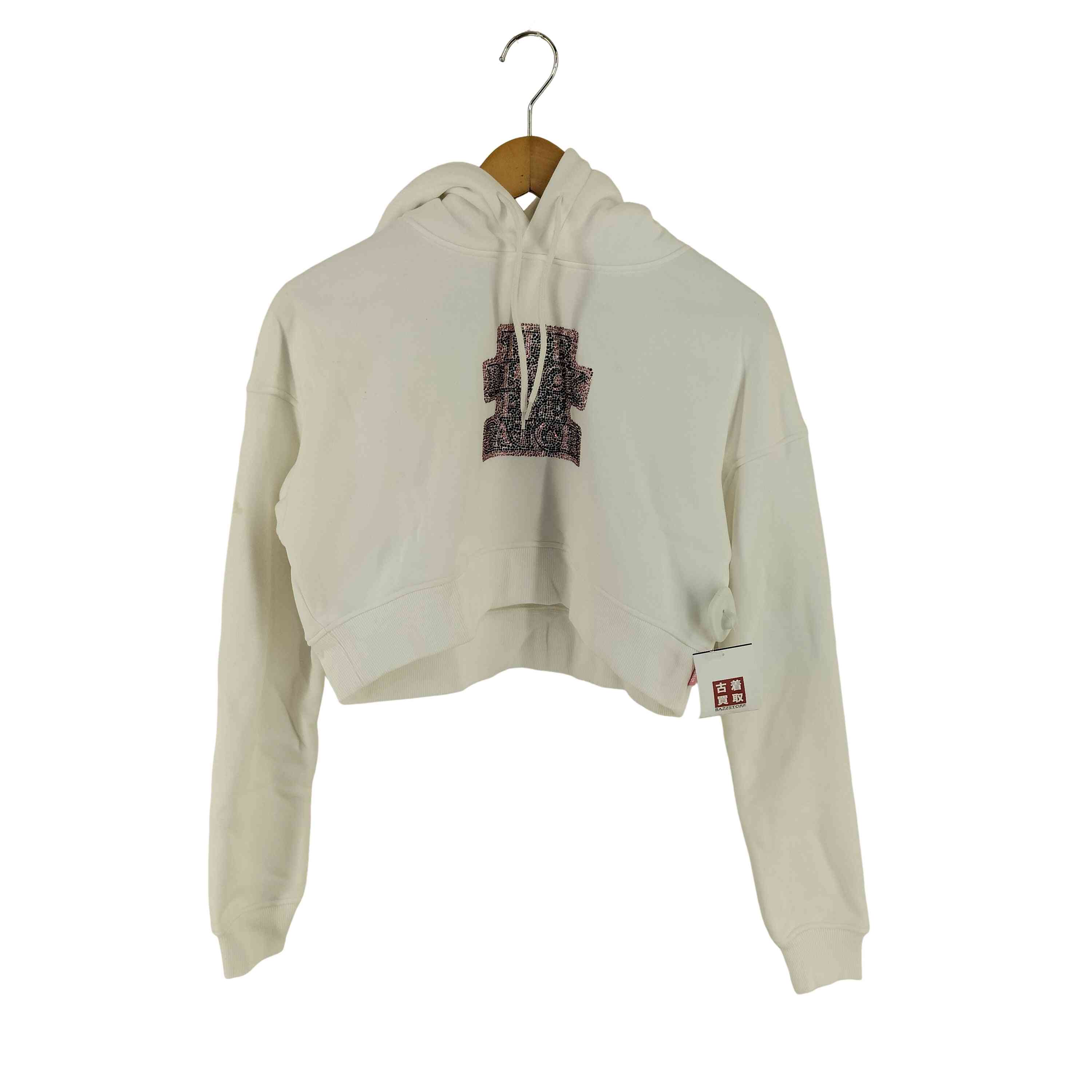 【中古】ザブラックアイパッチ THE BLACK EYE PATCH 24AW ラインストーン ロゴ 短丈 パーカー レディース JPN：S