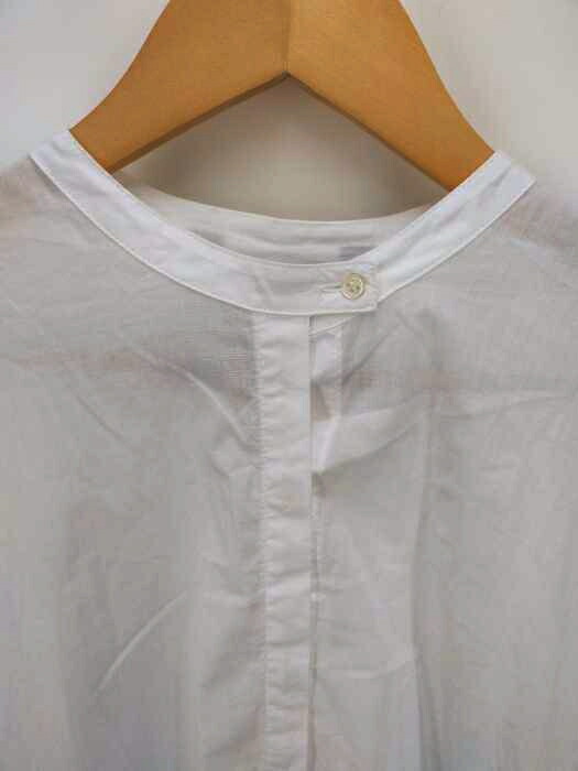 Mizuiro Ind ミズイロインド シャツ レディース 白系 バンドカラー比翼ワイドシャツワンピース 中古 ブランド古着バズストアbazzstore septicin Com