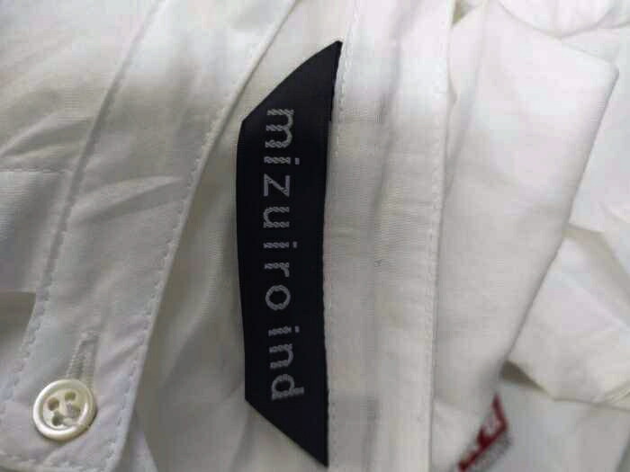 Mizuiro Ind ミズイロインド シャツ レディース 白系 バンドカラー比翼ワイドシャツワンピース 中古 ブランド古着バズストアbazzstore Butlerchimneys Com