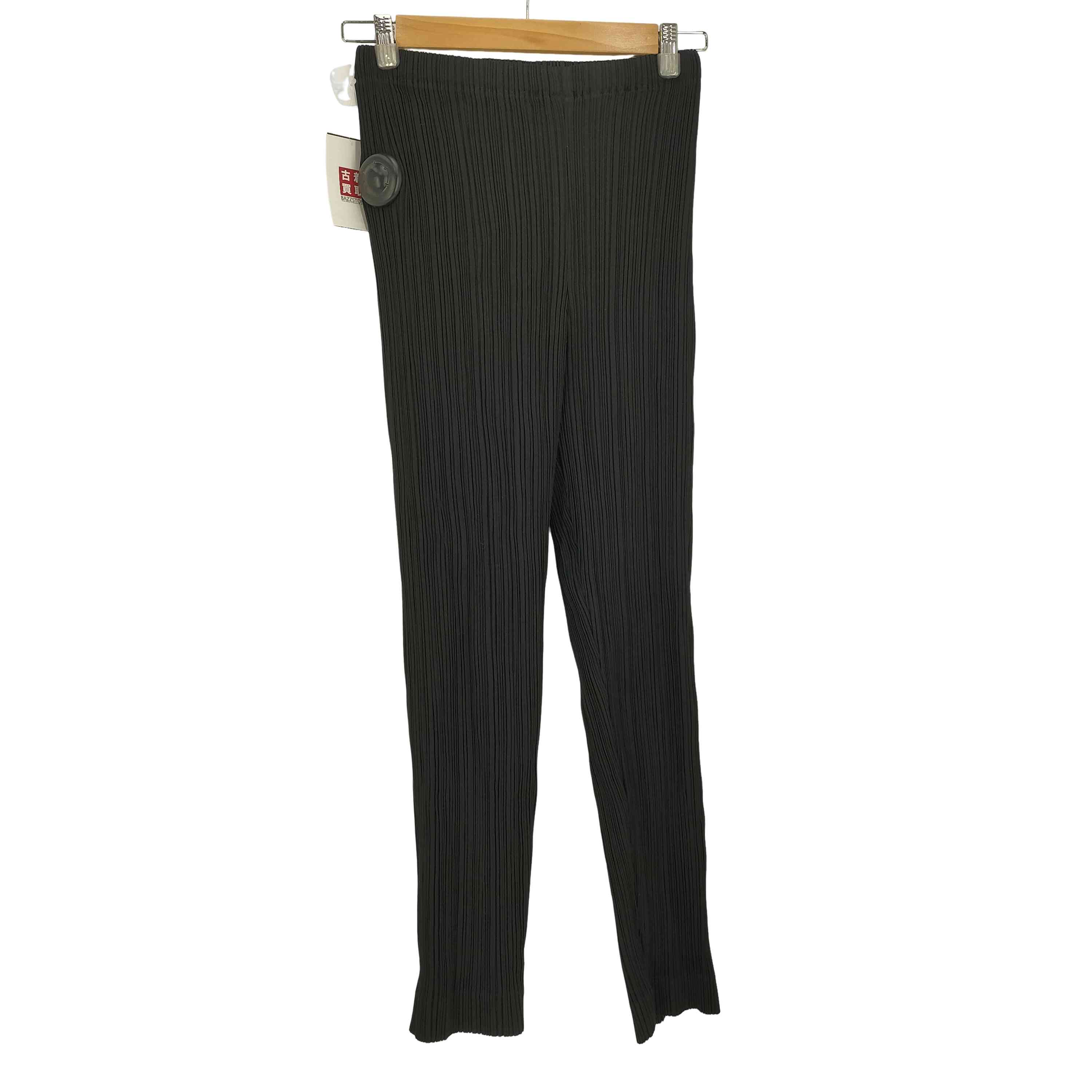 【中古】イッセイミヤケ ISSEY MIYAKE 90S 銀引き舟 筋目 イージーパンツ レディース JPN：S