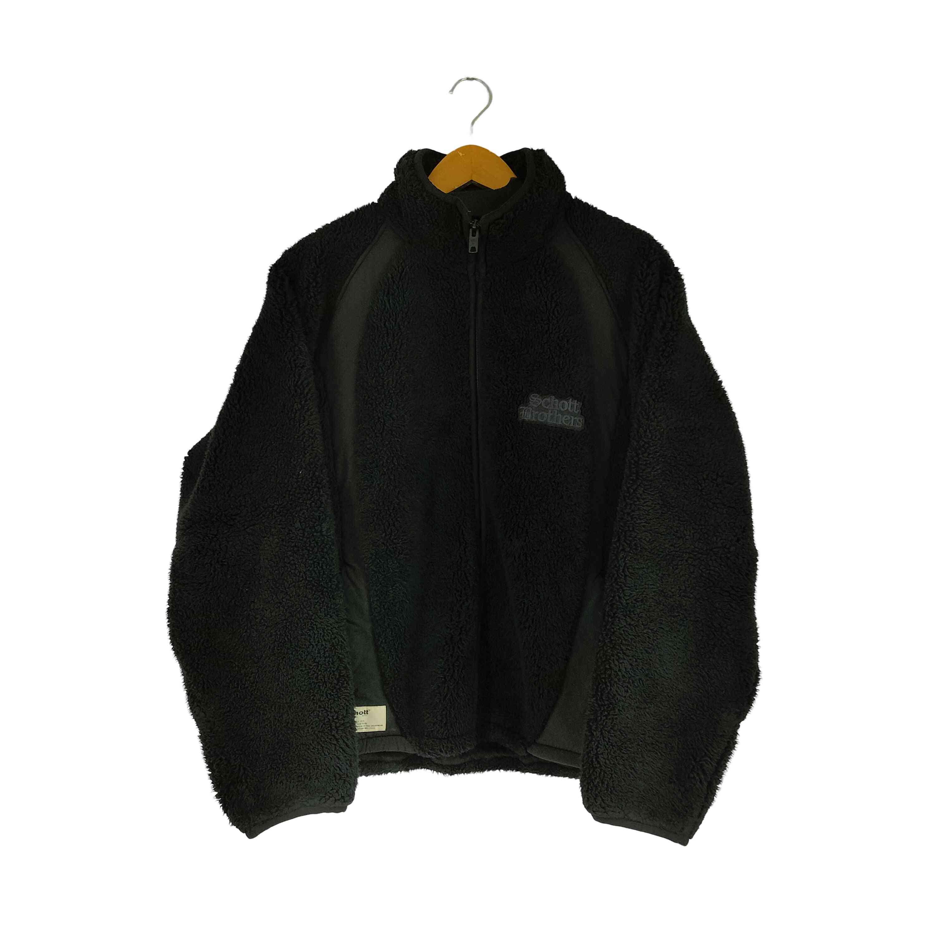 【中古】打つこと Schott BLACK SHEEP フリースジャケット メンズ import：M