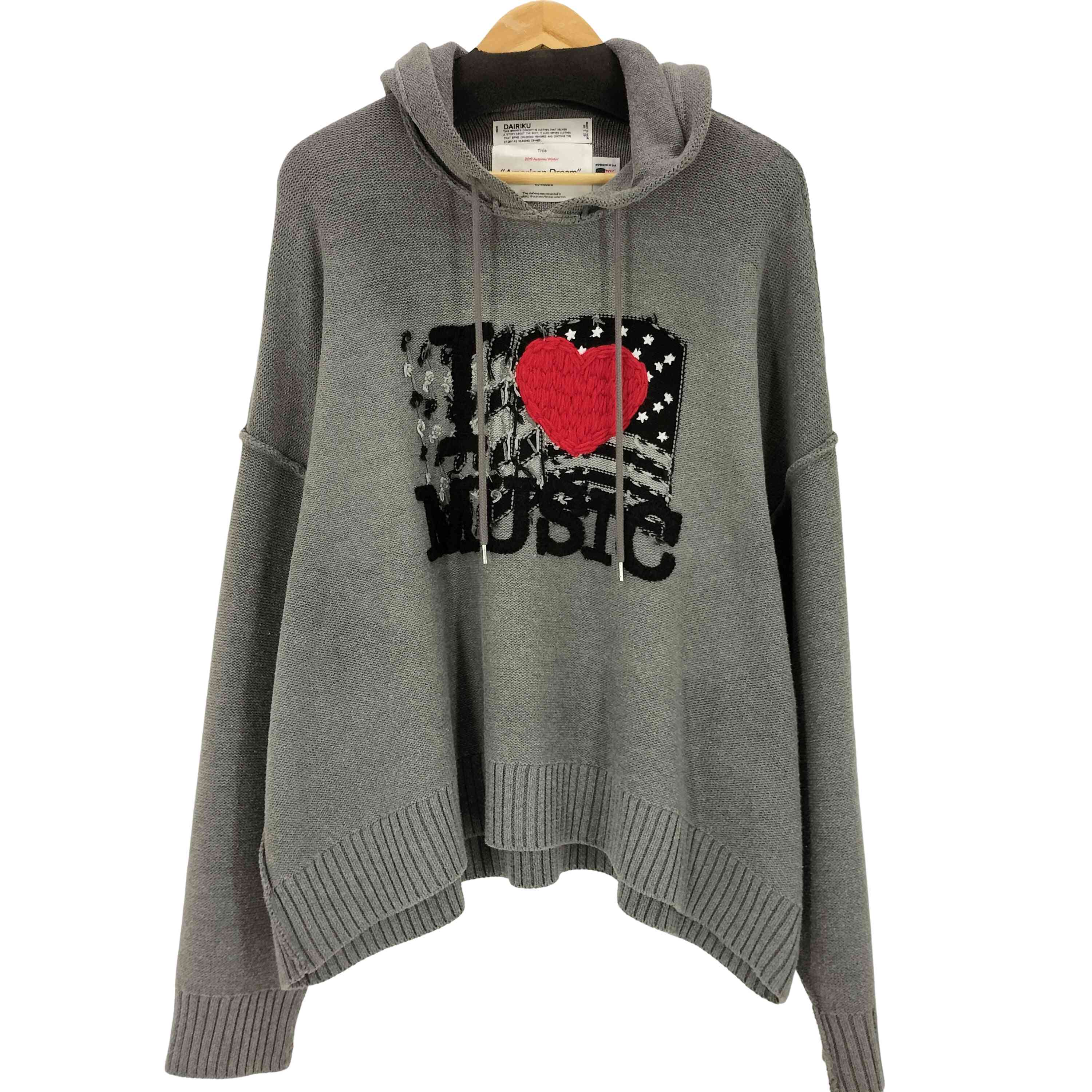 【中古】ダイリク DAIRIKU 25SS I LOVE MUSIC Pullover Knit メンズ FREE