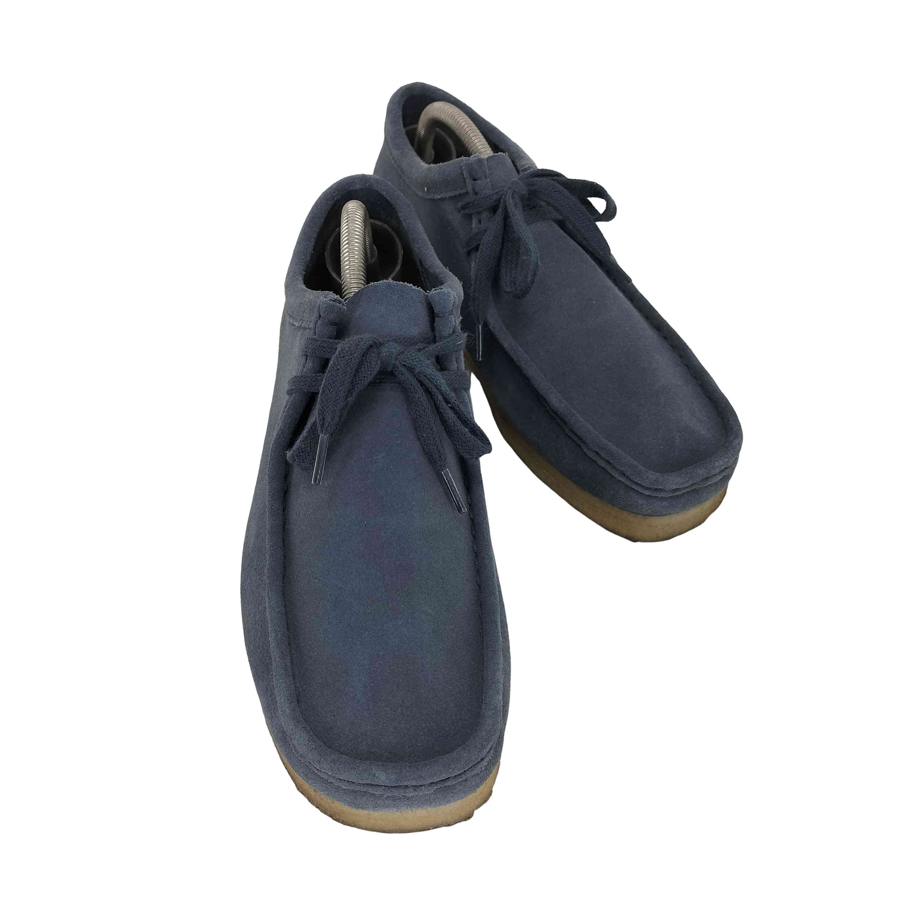 【中古】クラークス Clarks Wallabee DEEP BLUE メンズ UK：8