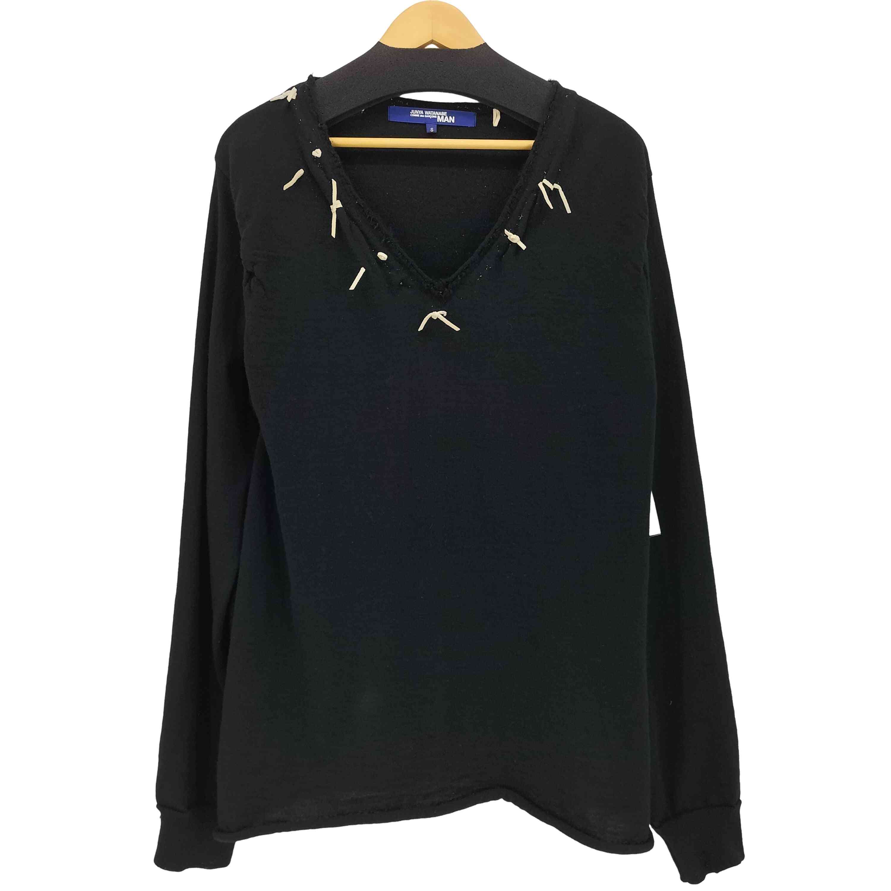 【中古】ジュンヤワタナベコムデギャルソンマン JUNYA WATANABE COMME des GARCONS MAN AD2003 AW トライバルネックレス V素っ首 ロングスリーブニット メンズ  S