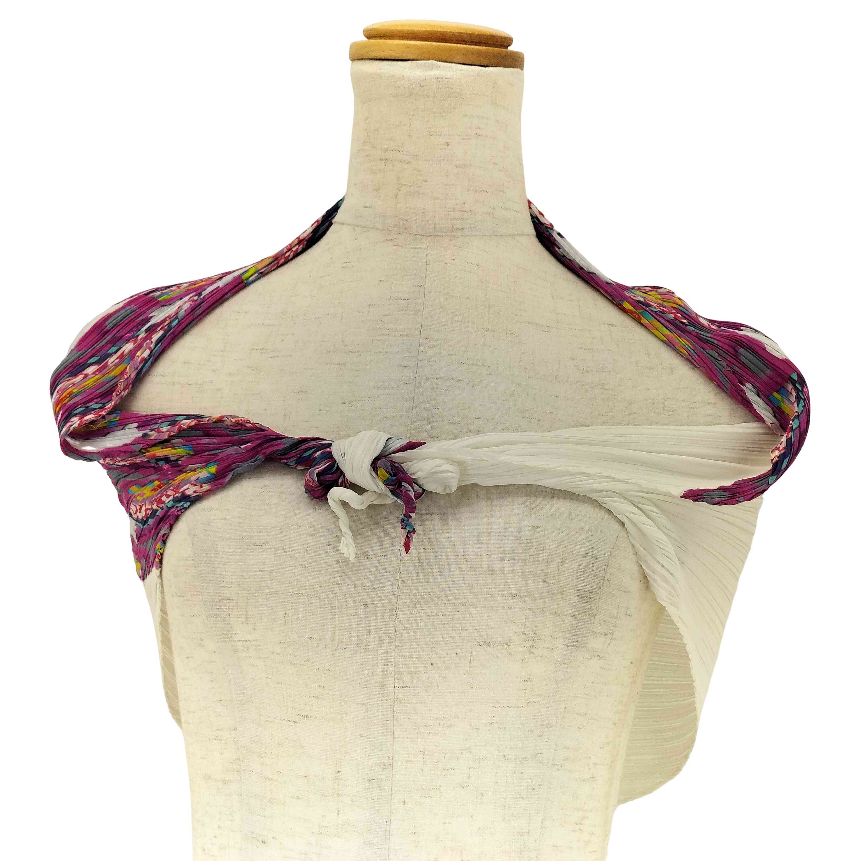 【中古】プリーツプリーズイッセイミヤケ PLEATS PLEASE ISSEY MIYAKE WASH 中性洗剤柄 筋目えり巻き レディース 書きあらわす無
