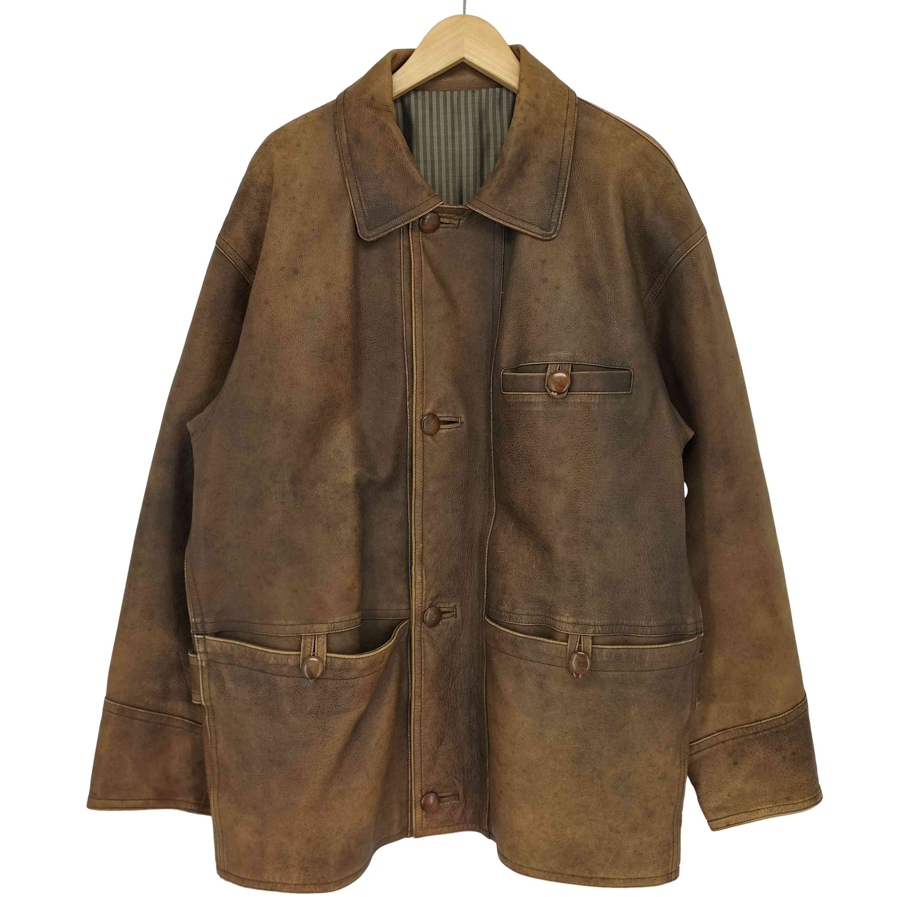 【中古】ユーズドフルギ USED古着 next one レザージャケット メンズ 表記無