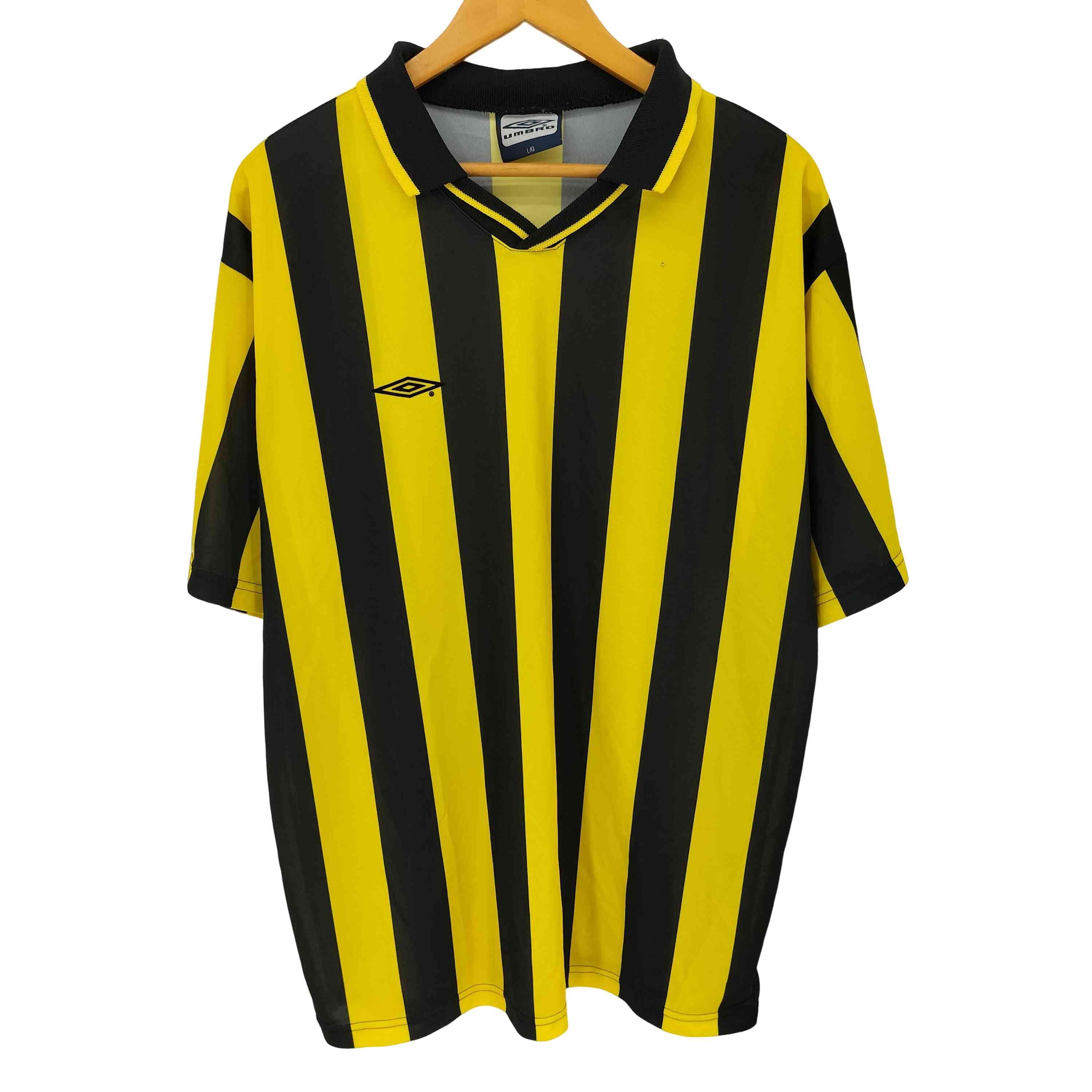 90s UMBRO ゲームシャツ L 黄色×黒 アンブロ 90s UMBRO アトレチコ