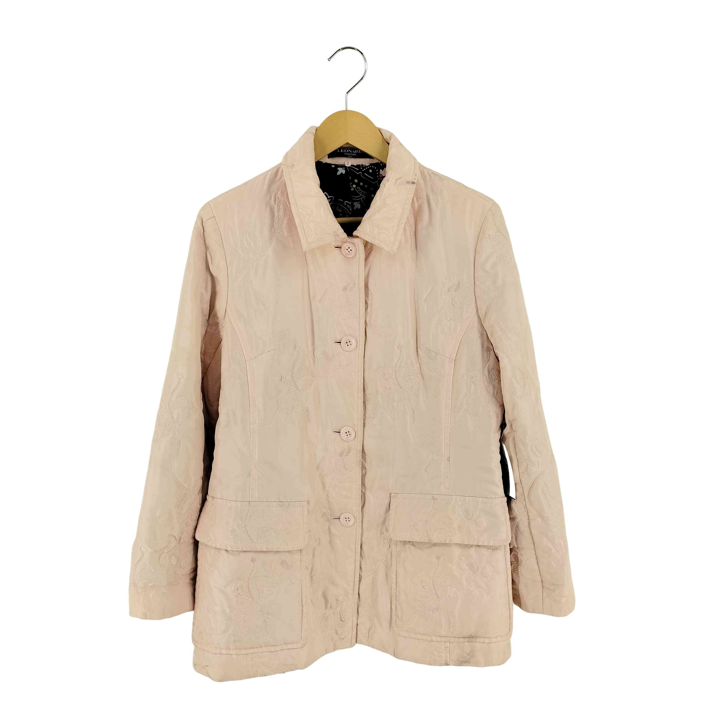 【中古】レオナール LEONARD 裏地総柄キルティングコート レディース 13AR