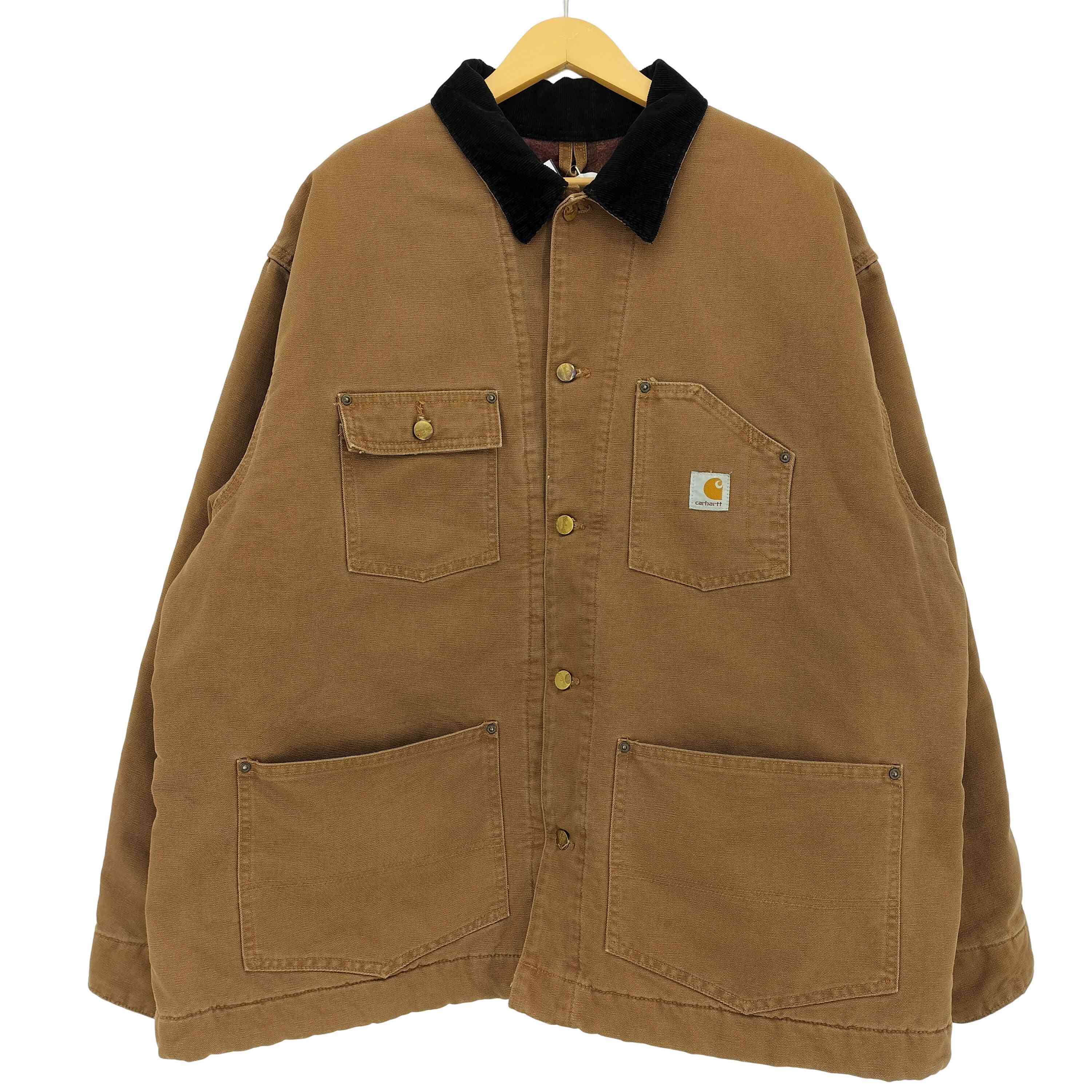 Carhartt ブラウン カバーオール Mサイズ レディース] 1990s ビッグサイズ カーハート 100周年 ダック