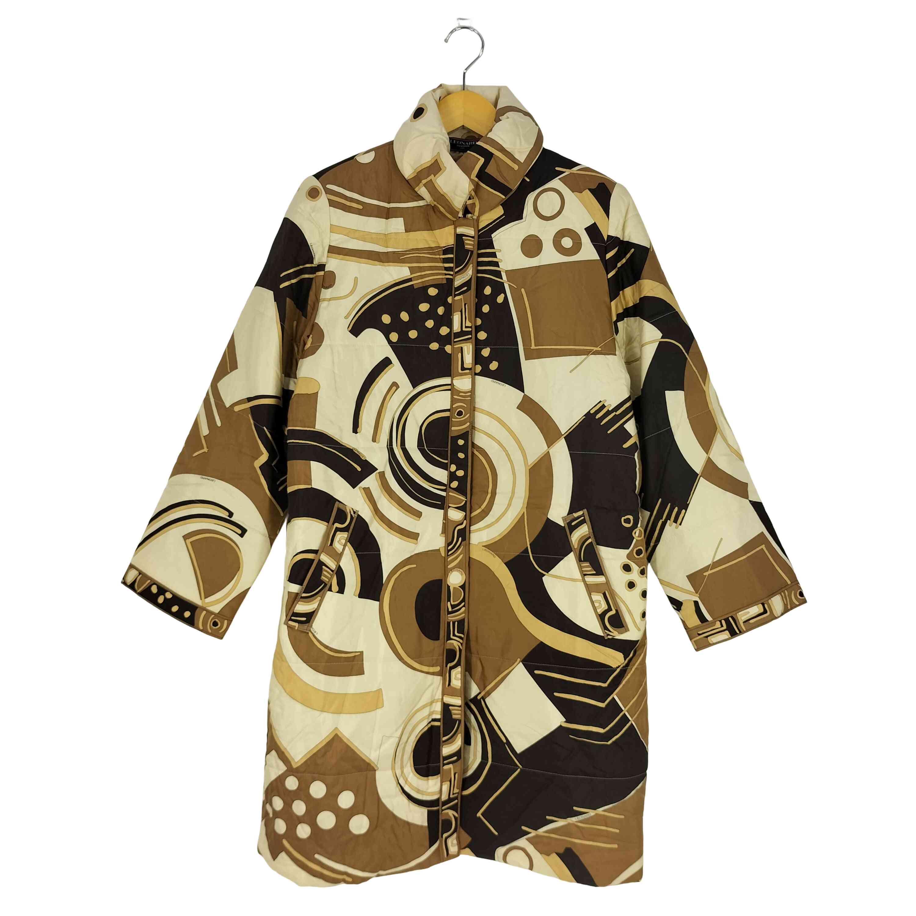 メメントモリ　レオナール ウール　シルク　コート　花柄　サイズ11 メメントモリ レオナール ウール シルク コート 花柄 サイズ11