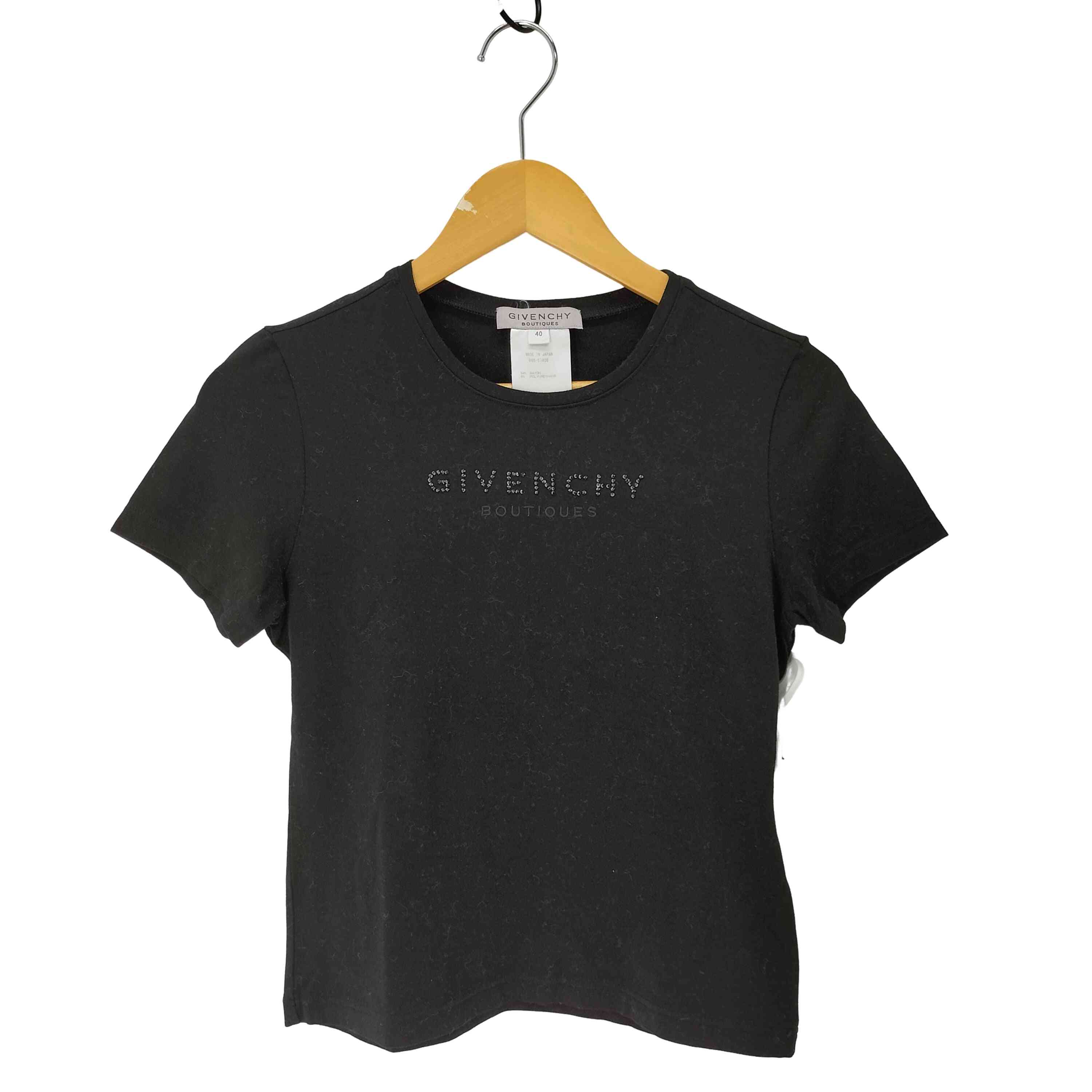 【中古】ジバンシィ GIVENCHY BOUTIQUES ラインストーンTシャツ レディース JPN：40