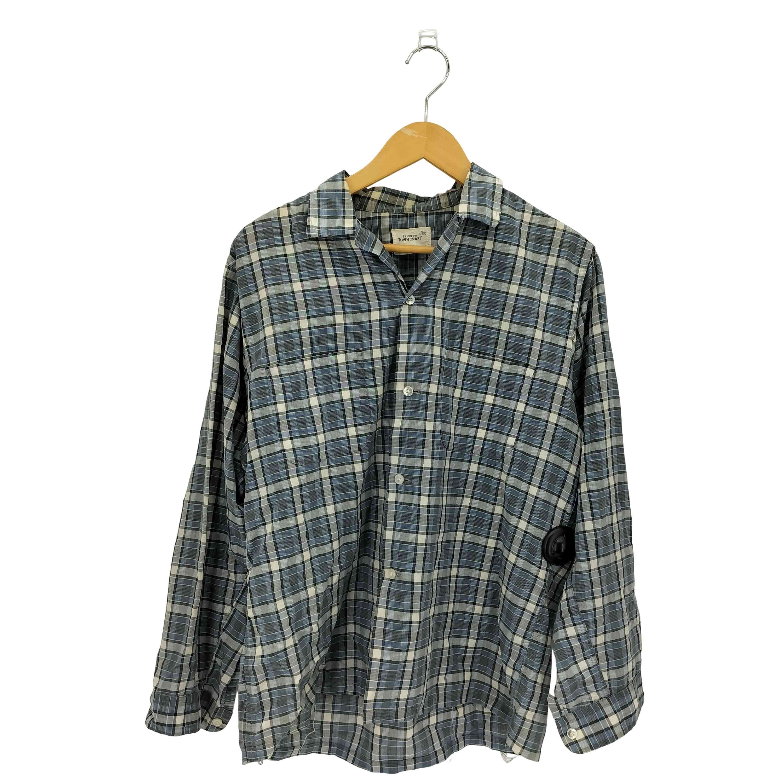 楽天市場】Vintage 60年代 Penney's Towncraft Shadow Check Shirt