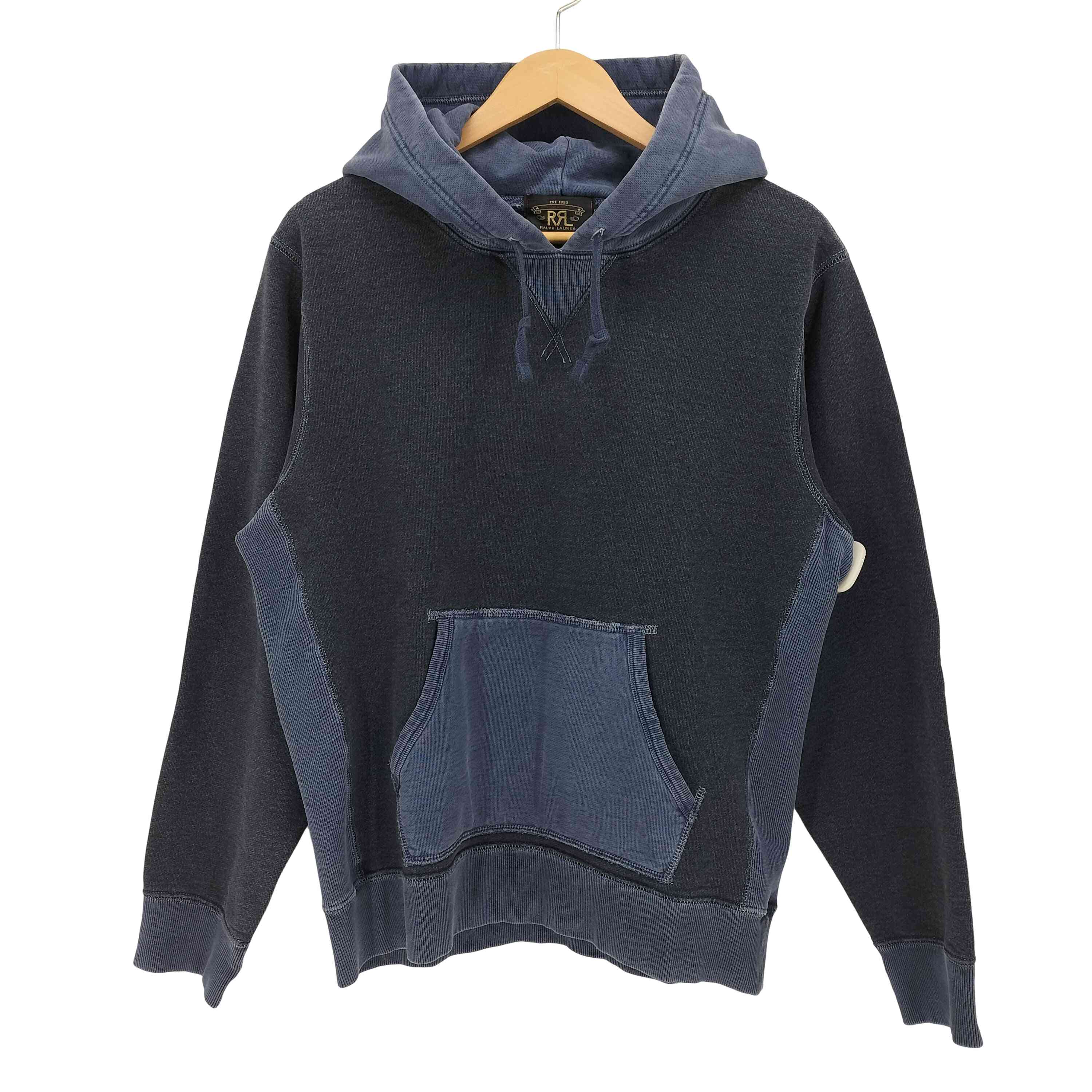 【中古】ダブルアールエルラルフローレン RRL RALPH LAUREN GARMENT-DYE FRENCH TERRY HOODIE ガーメントダイド フレンチテリーフーディ メンズ import：M