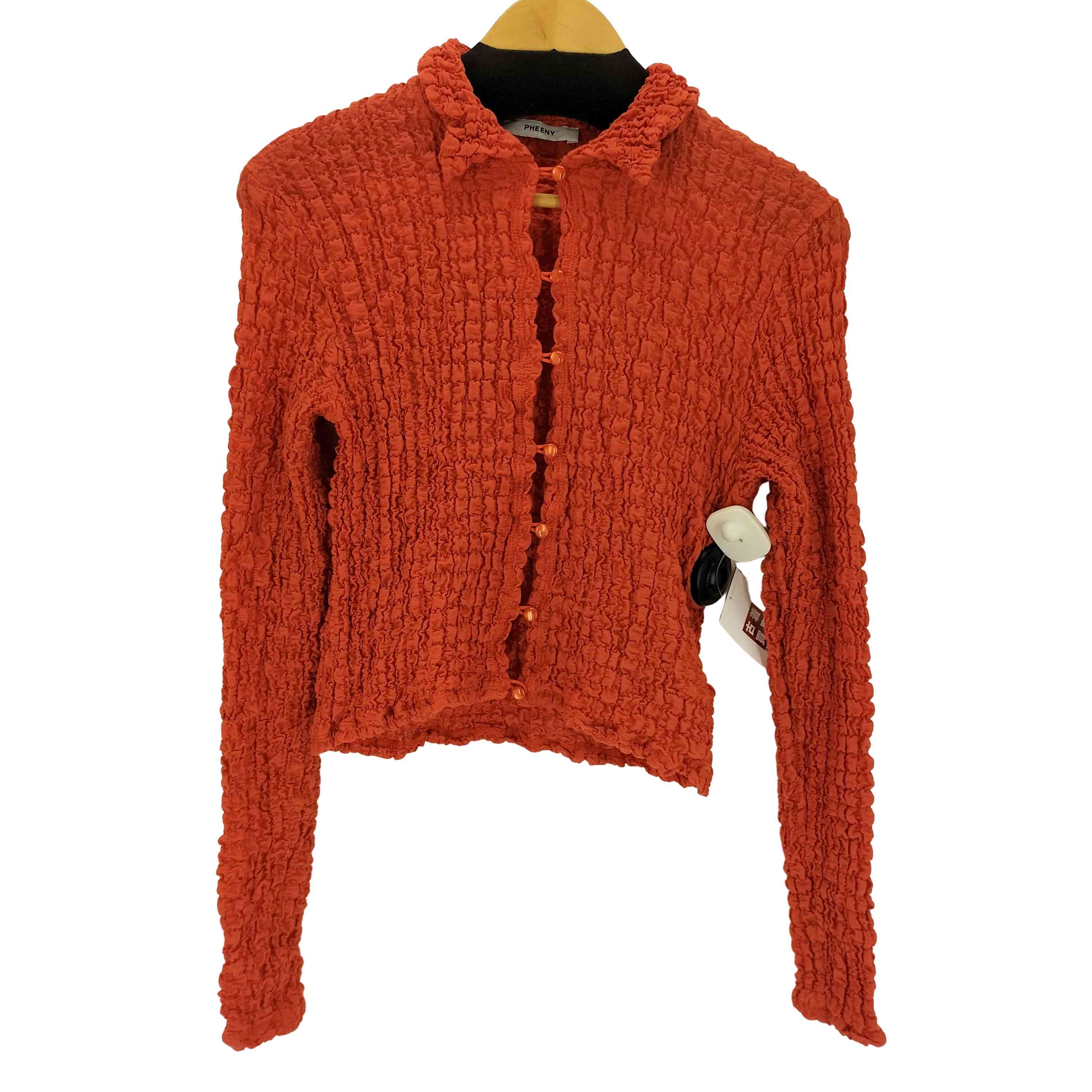 【中古】フィーニー PHEENY SHRINK LACE CROPPED SHIRT レディース FREE