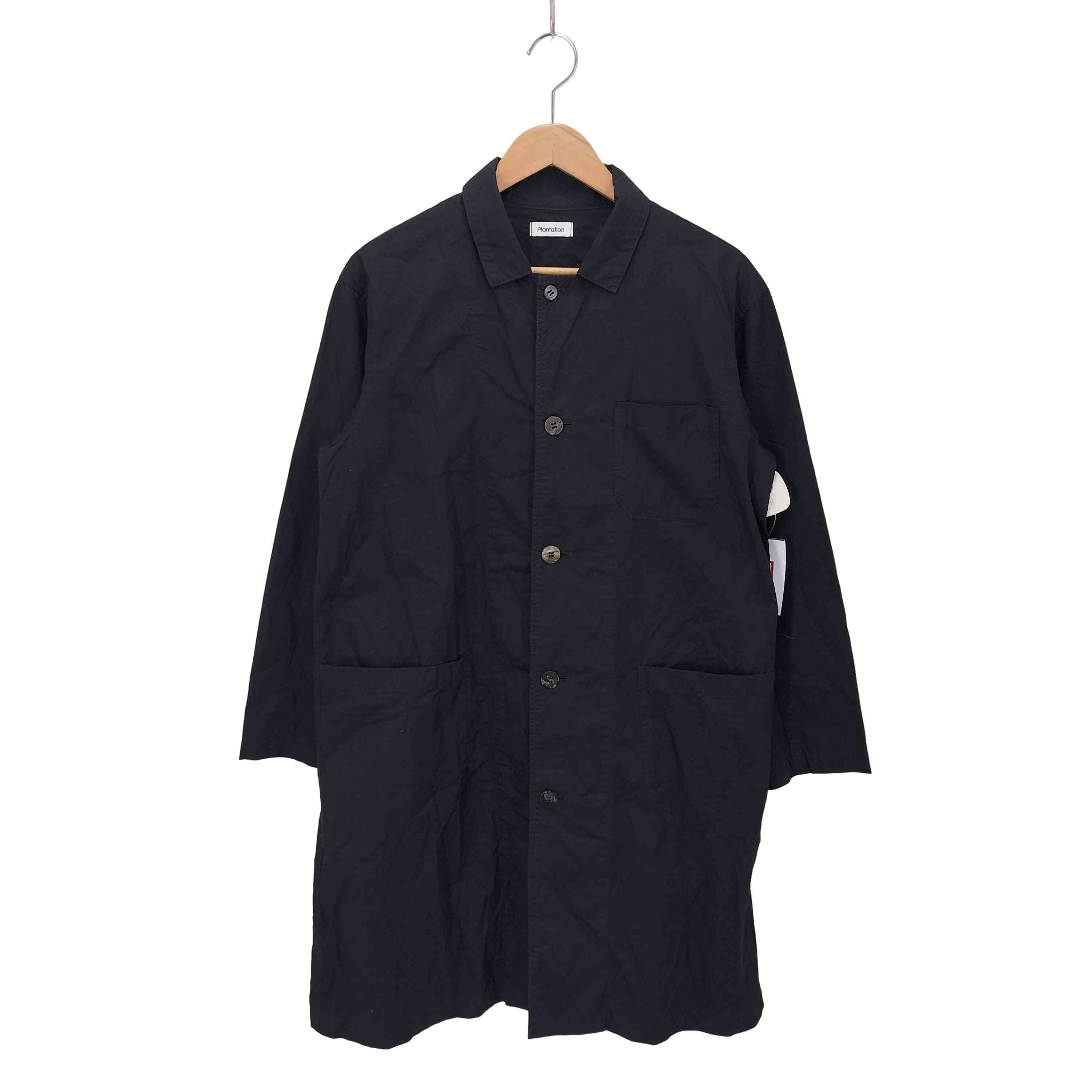 plantation リバーシブル　コート　ジャケット　プランテーション　黒紺 楽天市場】プランテーション ノーカラー ダウンコート ダウン