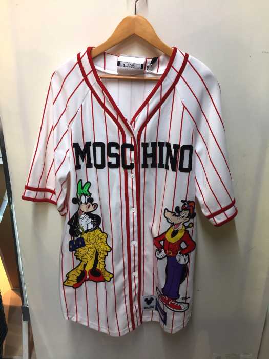 喜ばれる誕生日プレゼント H M モスキーノ Hmoschino ベースボールシャツ Tシャツ カットソー 半袖 袖なし