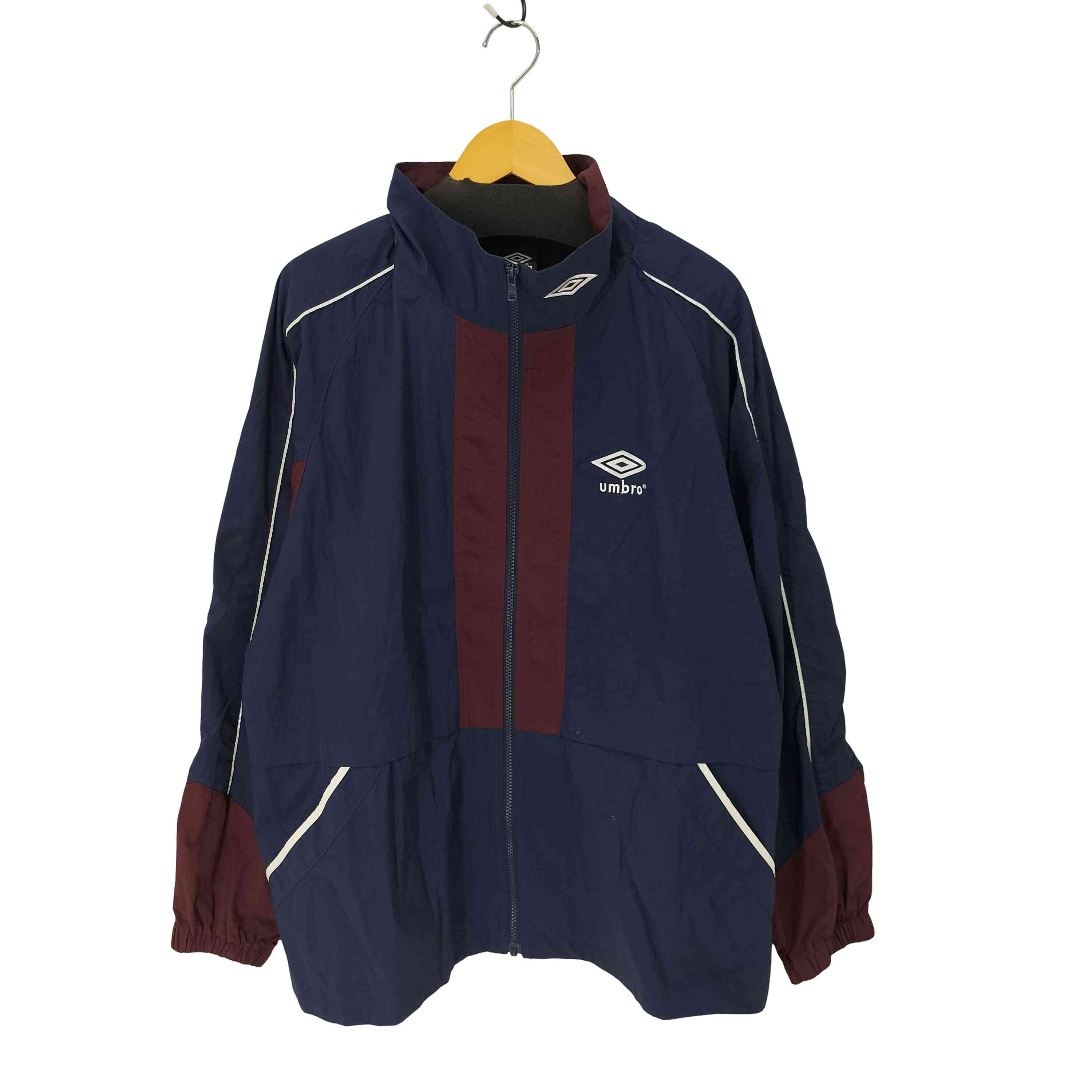 【中古】アンブロ UMBRO 別注 ロゴエンブロイダリー ナイロン トラックジャケット メンズ import:XL |BAZZSTORE ブランド古着バズストア