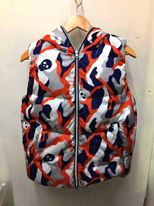 Mark Lona マークアンドロナ ダウンベスト メンズ グレー系 オレンジ系 Jpn L 日本サイズ L 相当 リバーシブルダウンベスト 中古 ブランド古着バズストアbazzstore Sgcc Bm