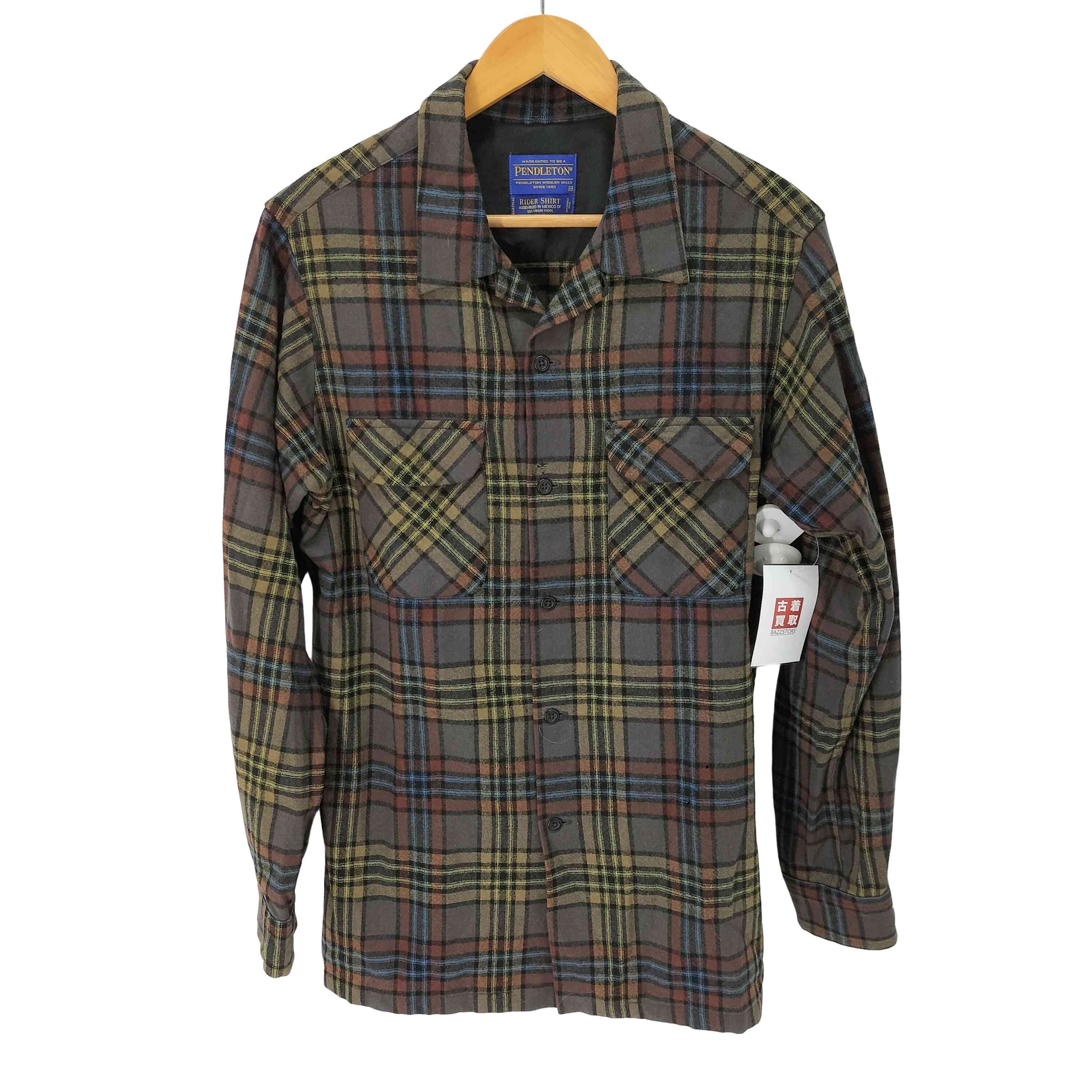 【中古】ペンドルトン PENDLETON メキシコ製 RIDER SHIRT ウールシャツ メンズ import：M