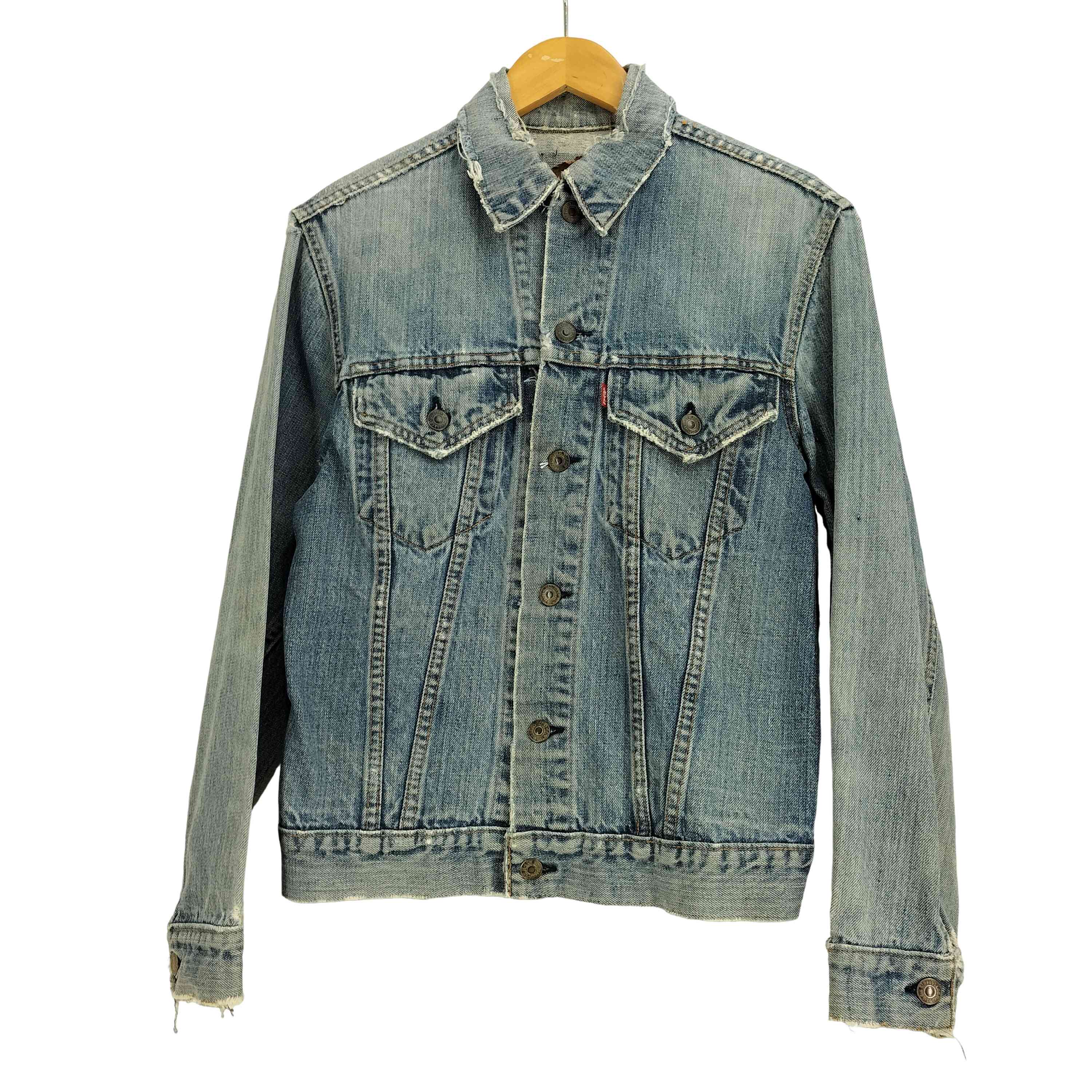【中古】リーヴァイズジーンズ Levis 70S 4th デニムトラッカージャケット 名取り草裏52目じるし  メンズ 書きあらわす無