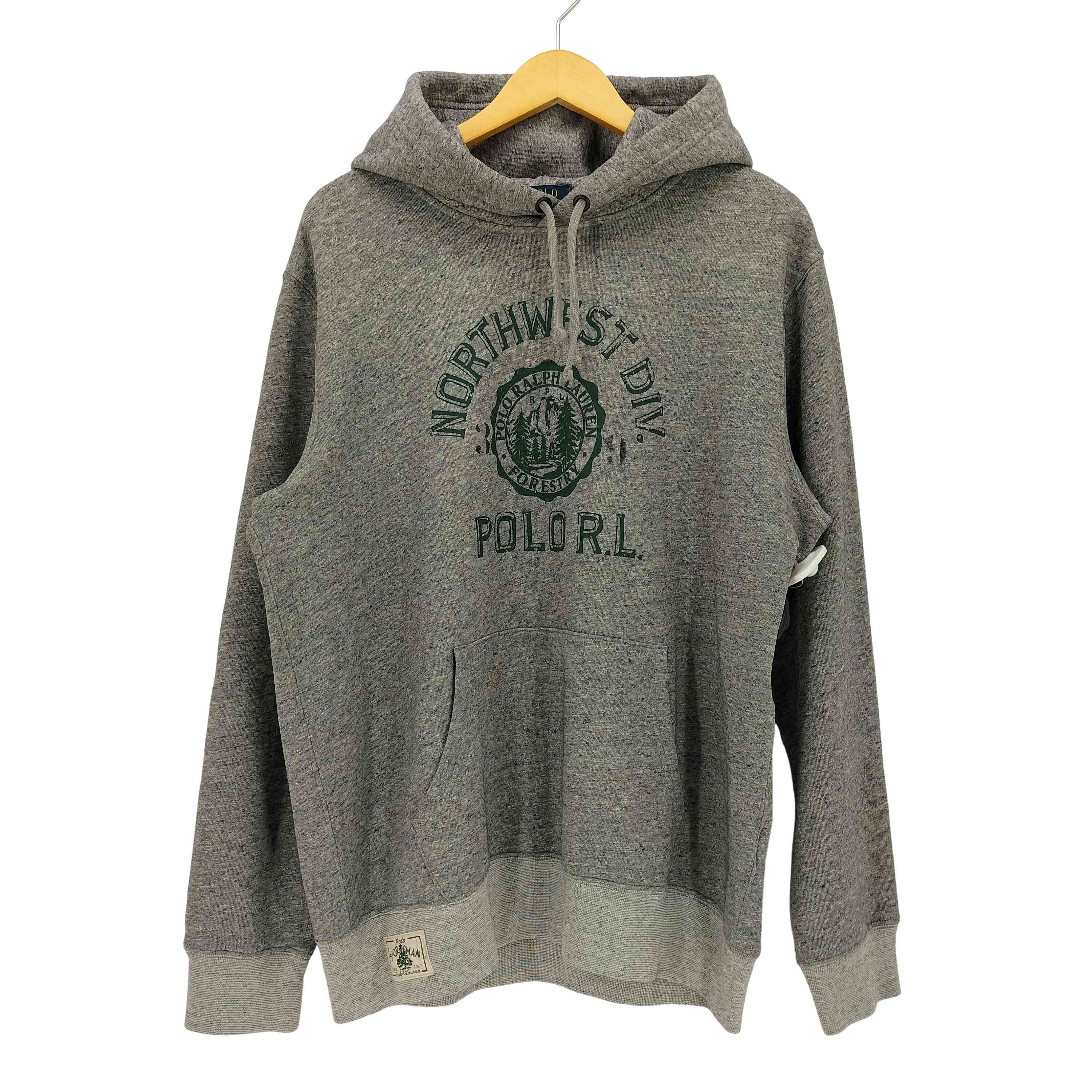【中古】ポロラルフローレン POLO RALPH LAUREN フリース グラフィック フーディ メンズ import：L