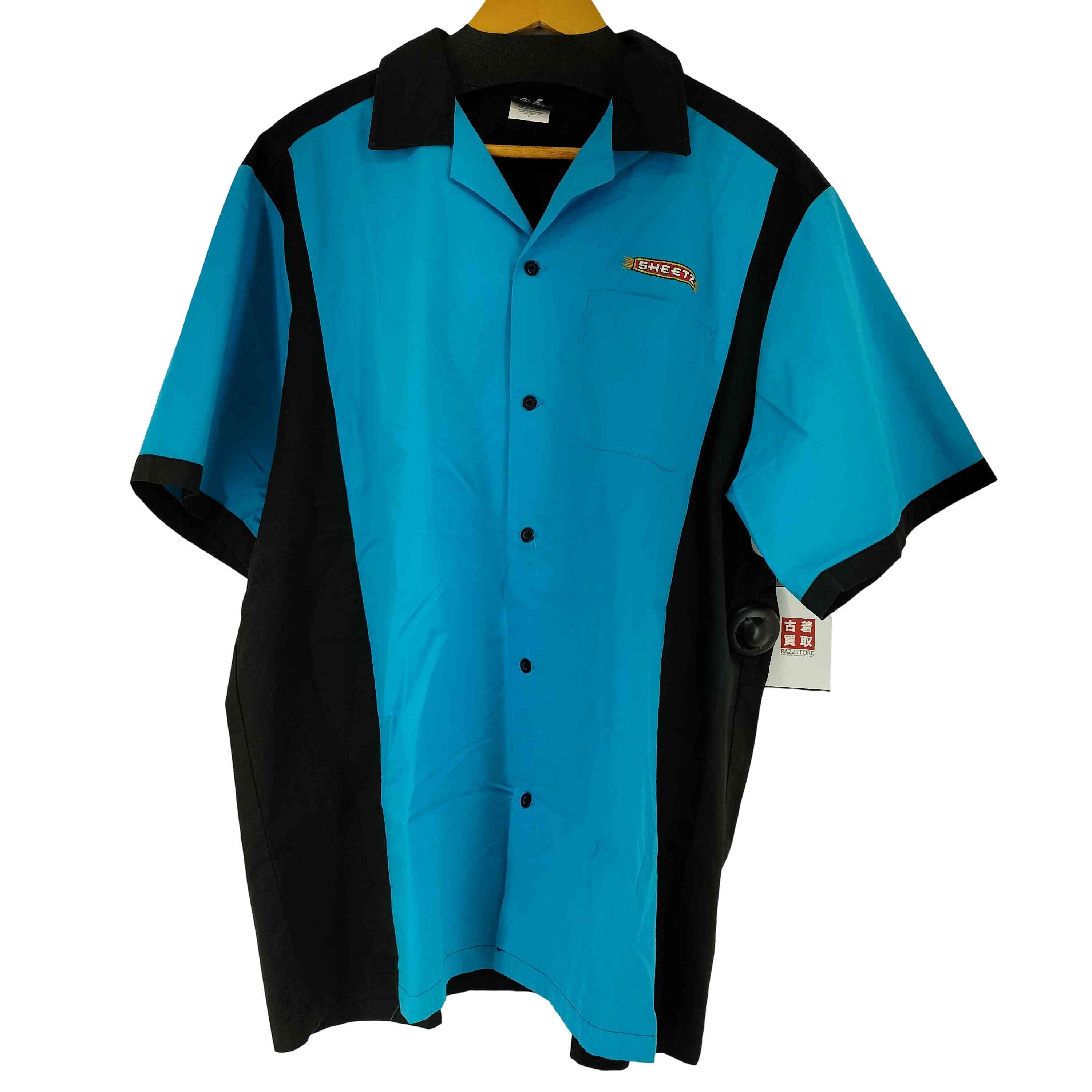USA製　ヒルトン　ボーリングシャツ　半袖シャツ　サイズ38　ブルー　アメカジ HILTON(ヒルトン) / 70s/ボーリングシャツ/USA製/半袖シャツ/38