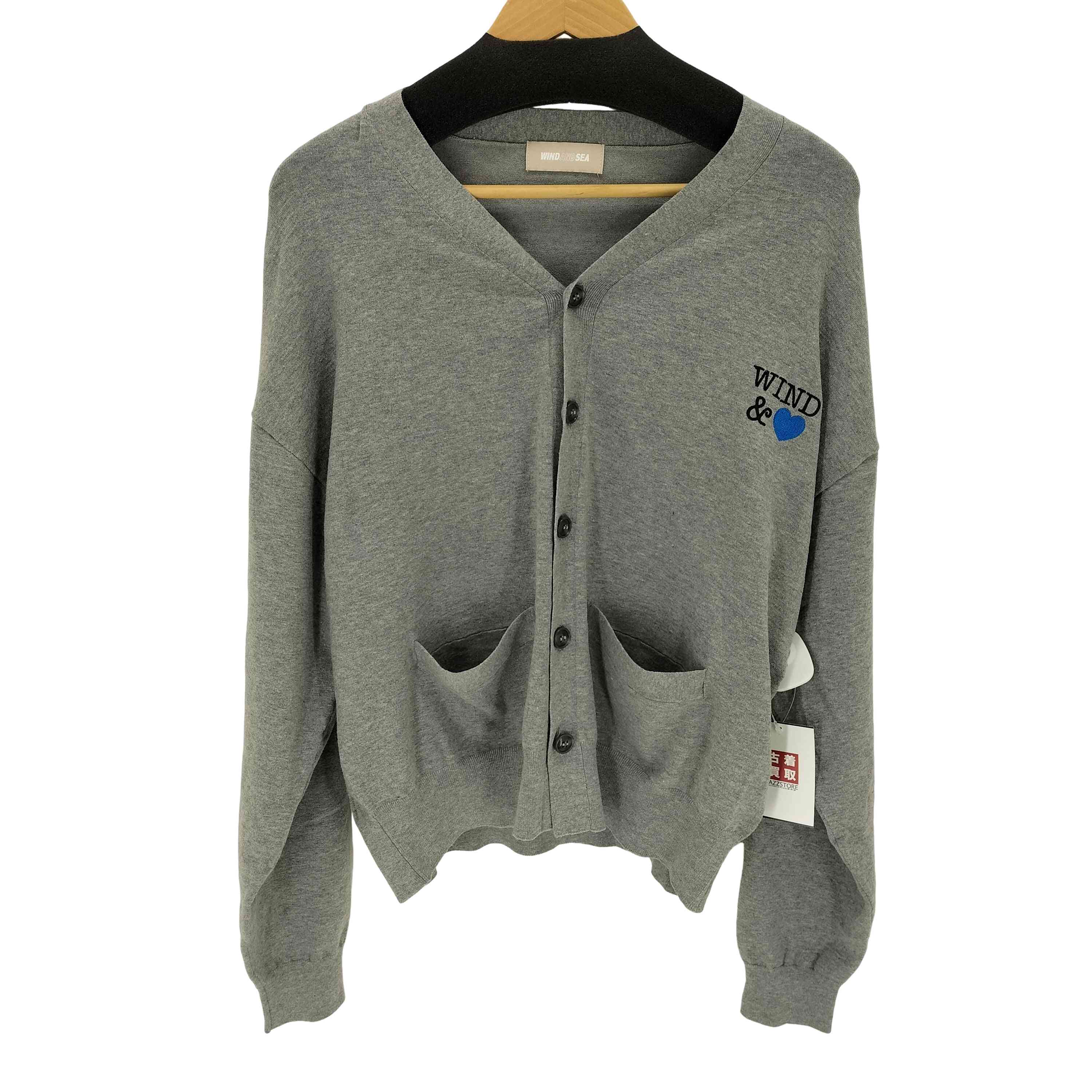 【中古】ウィンダンシー WIND AND SEA KNIT CARDIGAN GRAY レディース JPN：M