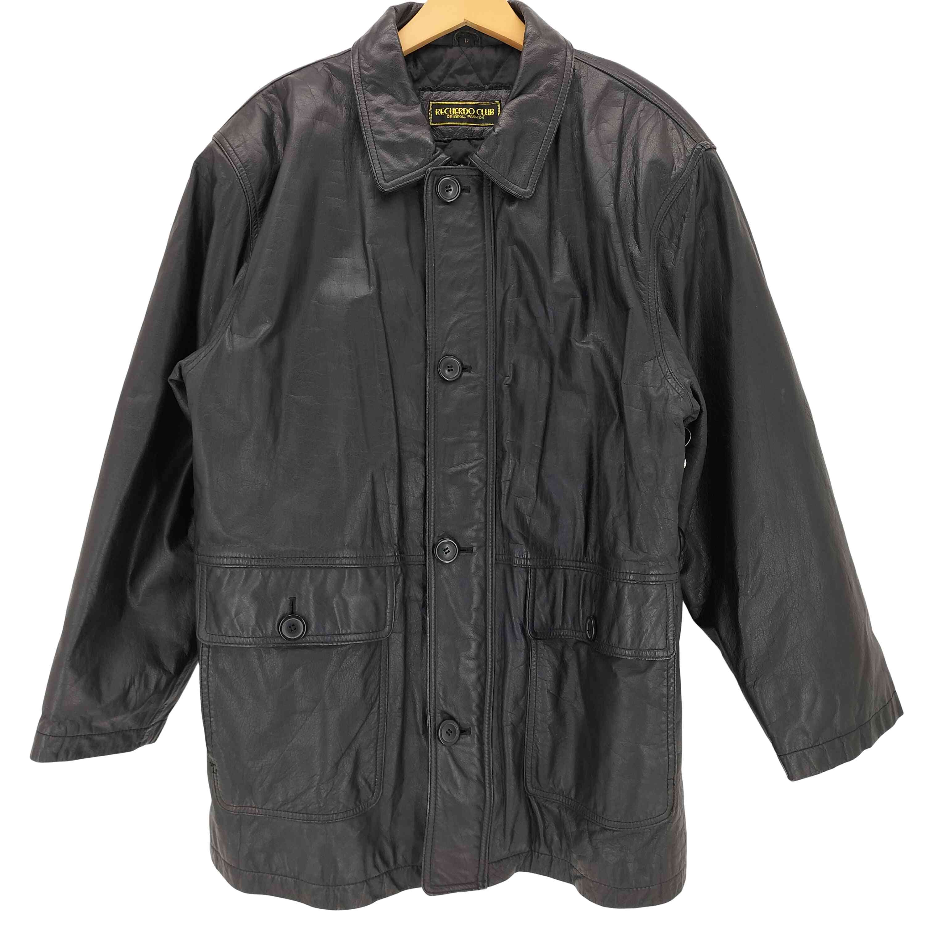 【中古】ユーズドフルギ USED古着 {{RECUERDO CLUB}} カウなめし革 二分の一厚地の外套 メンズ  L