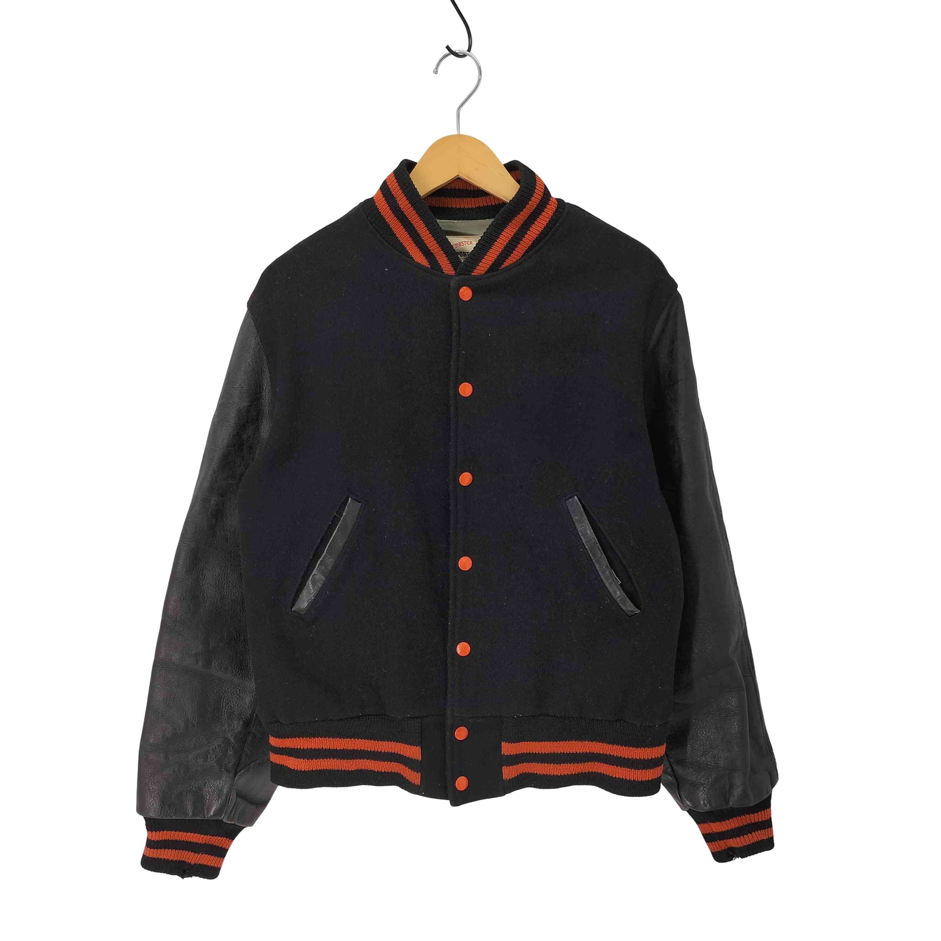 【中古】ユーズドフルギ USED古着 GAMEMASTER SPORTSWEAR 袖レザー メルトンスタジャン バーシティジャケット メンズ 表記無 |BAZZSTORE ブランド古着バズストア