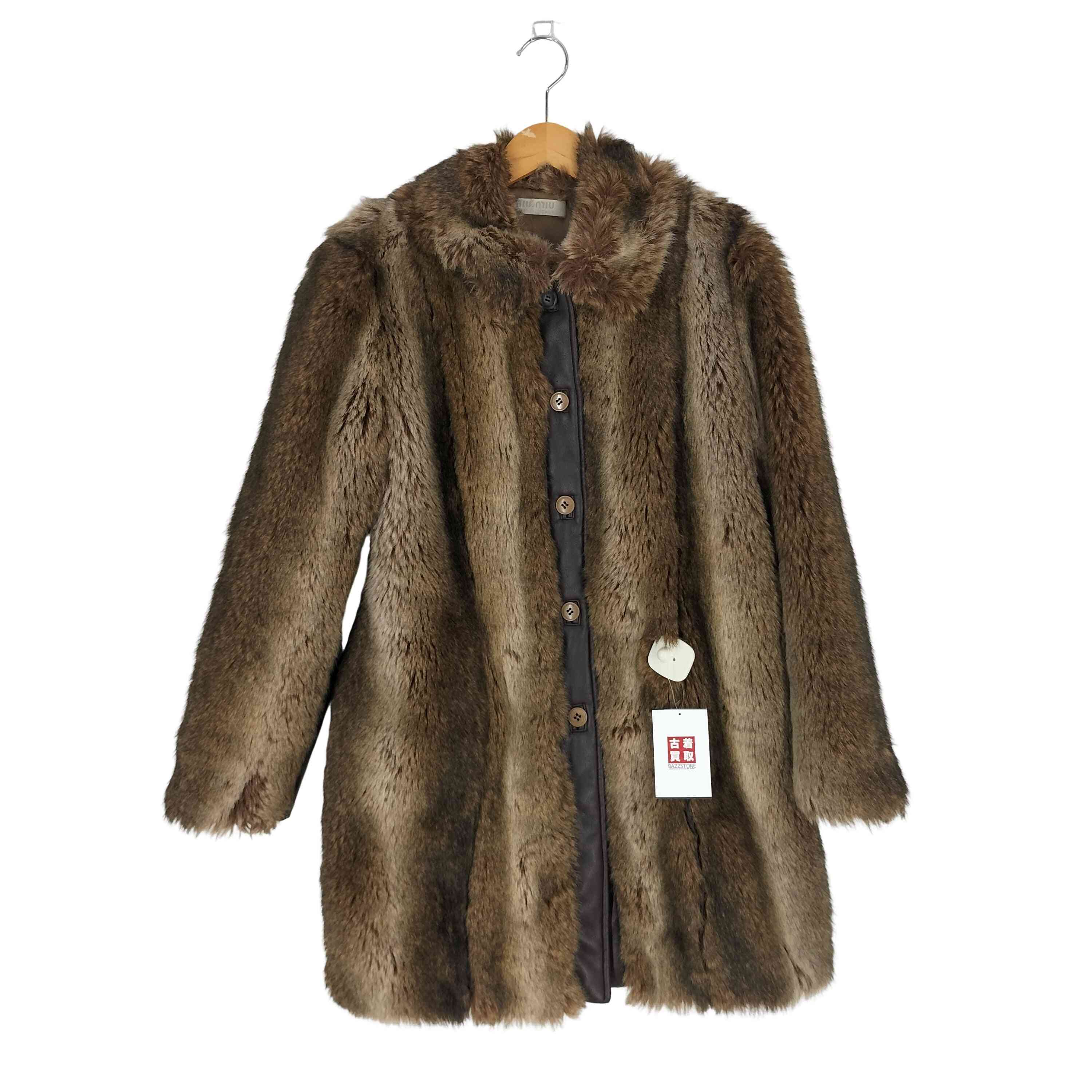 楽天市場】miu miu ミュウミュウ フェイク ファー コート レディース