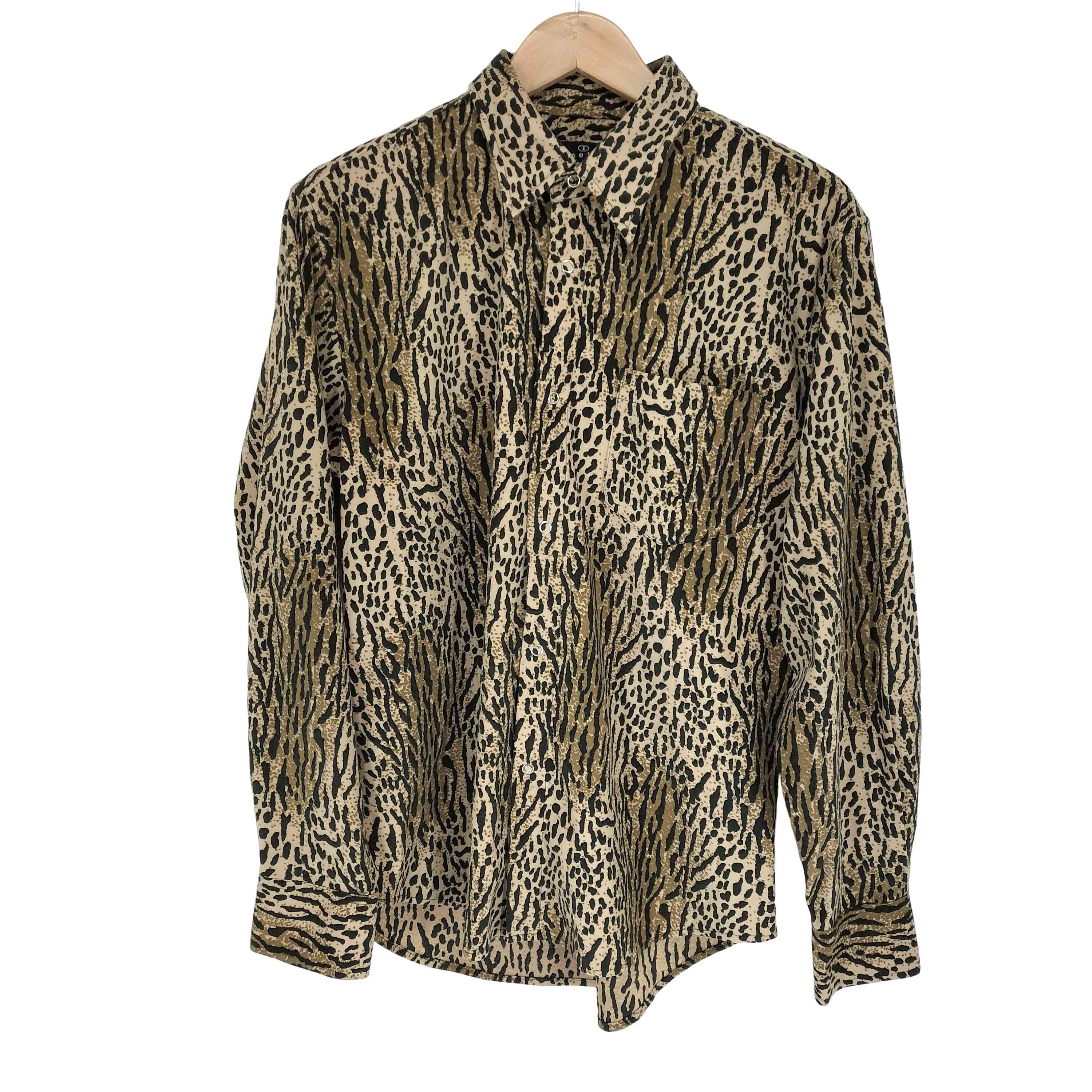 クリームソーダ　ヒョウ柄　別珍　ベルベットCREAM SODA 半袖 L クリームソーダ ヒョウ柄 別珍 ベルベットCREAM SODA 半袖 L