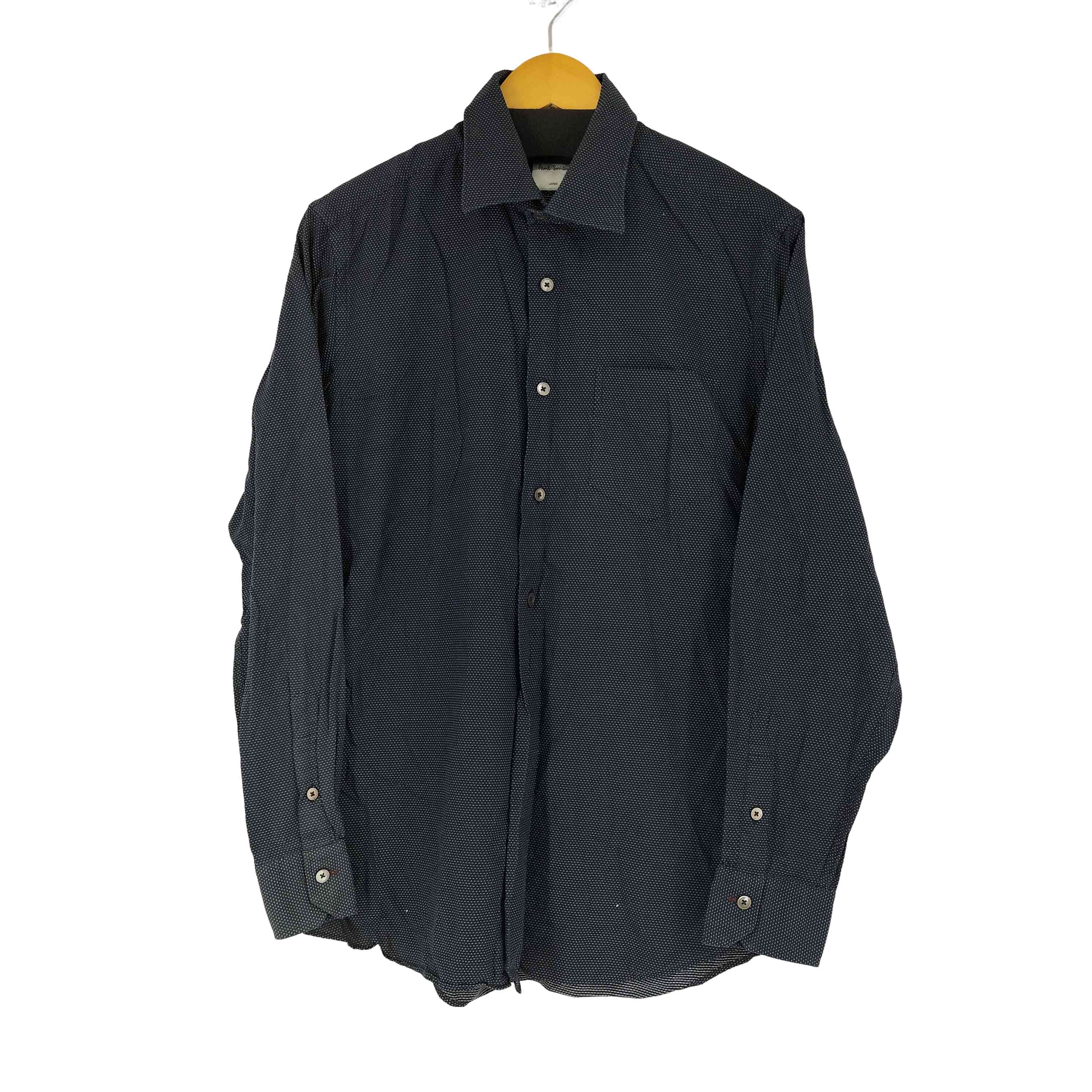 【美品】ササフラス　ベースボールシャツ　ウール×ナイロン　S グレー　日本製 VASE WALL SHIRT（ベースウォールシャツ） SASSAFRAS