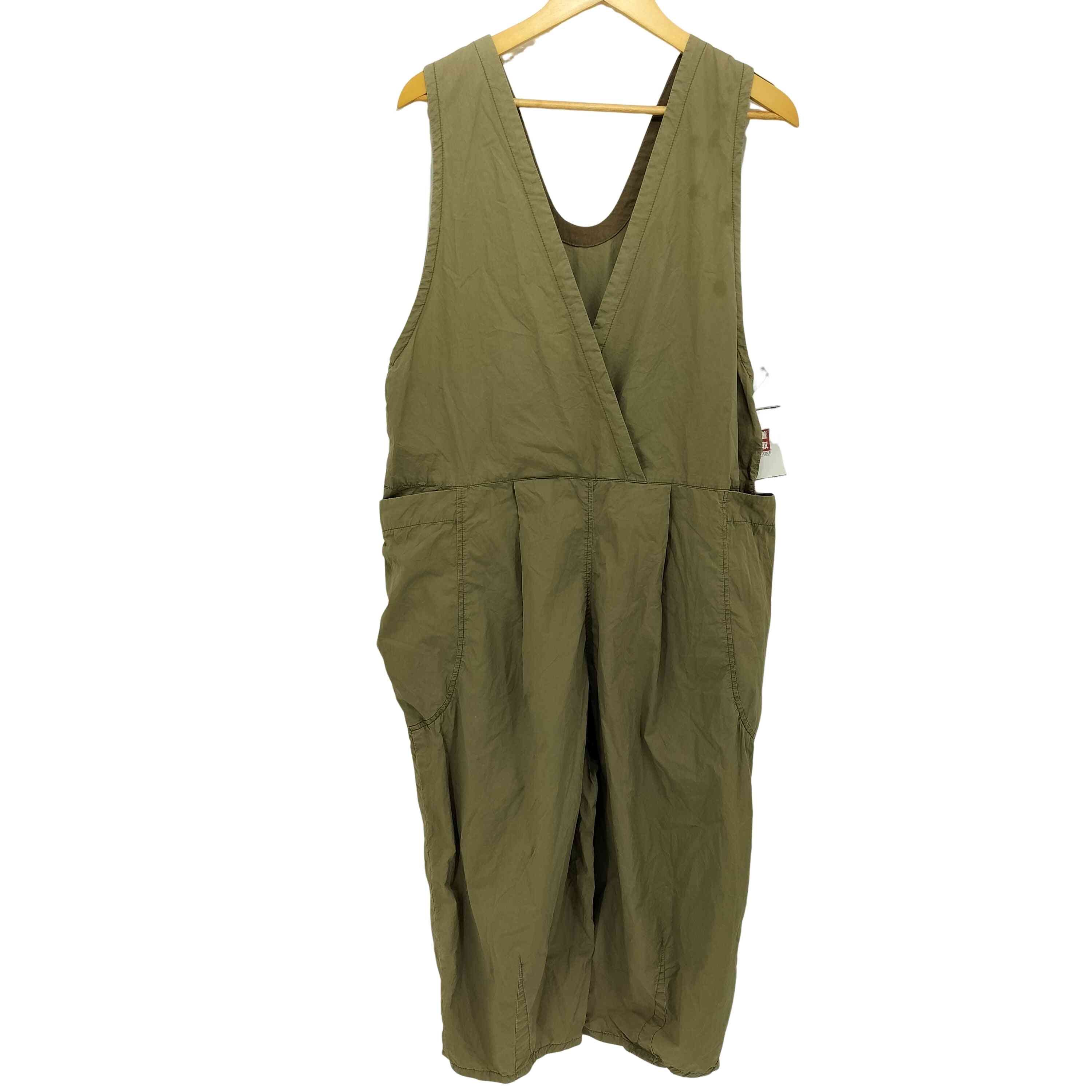 【中古】ツムグ tumugu: コットンリネンツイル サロペット レディース F