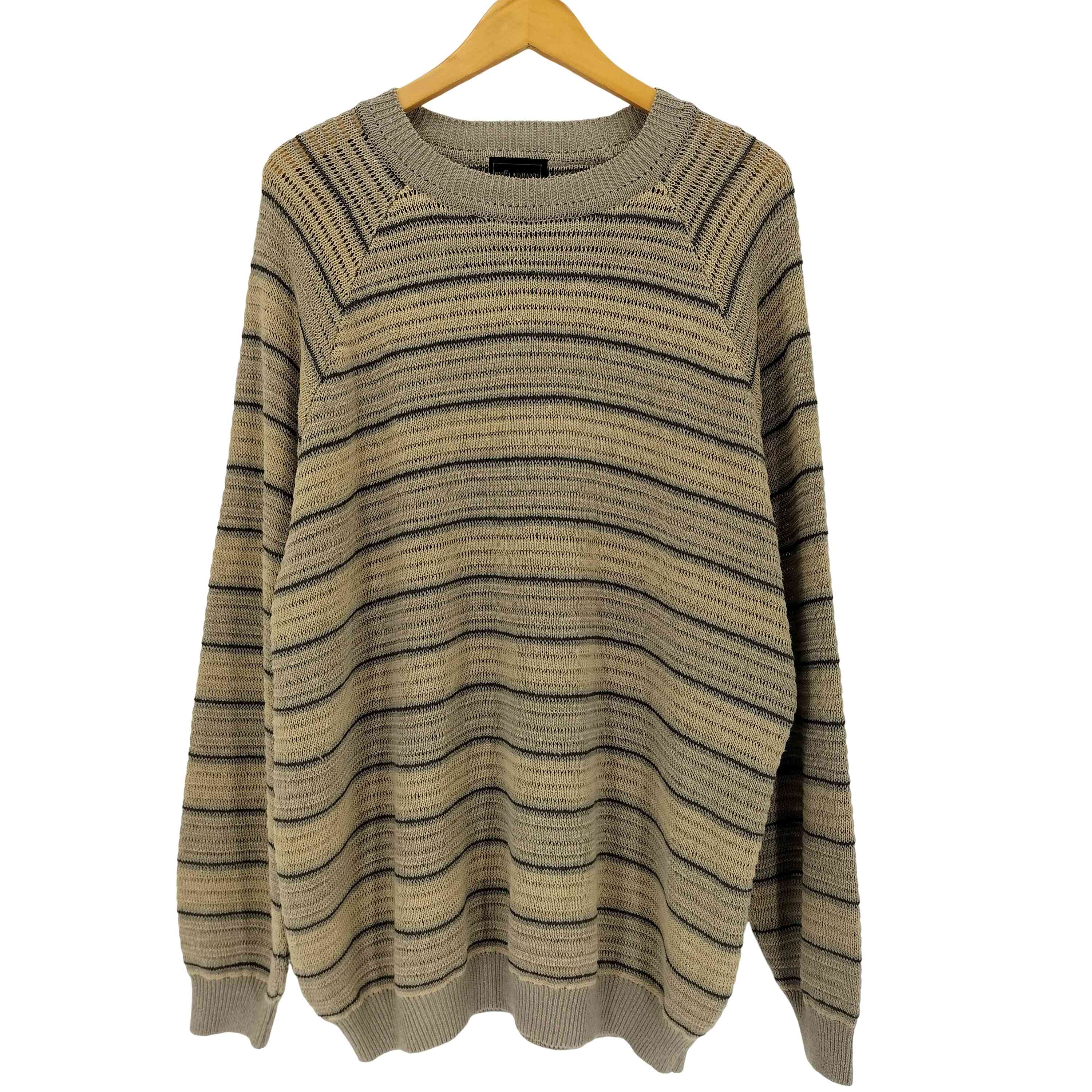 【中古】バイグラッドハンド BY GLADHAND 25SS VOYAGE L/S RAGLAN SWEATER ヴォヤージュ モックネック ラグラン衣袂 リネン 間借り人編み物 プルオーバー メンズ JPN：XL