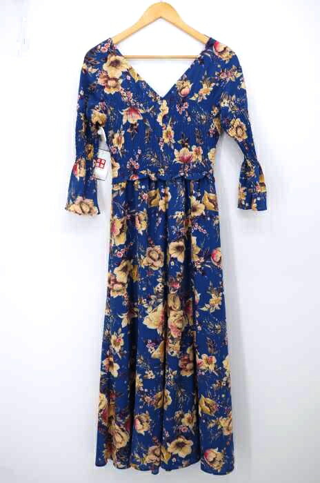 楽天市場 Snidel スナイデル ワンピース レディース 17年新作 黄系 青系 Jpn 0 日本サイズ Xs S 相当 花柄ロングワンピース 中古 ブランド古着バズストアbazzstore 2712 Bazzstore ブランド古着バズストア