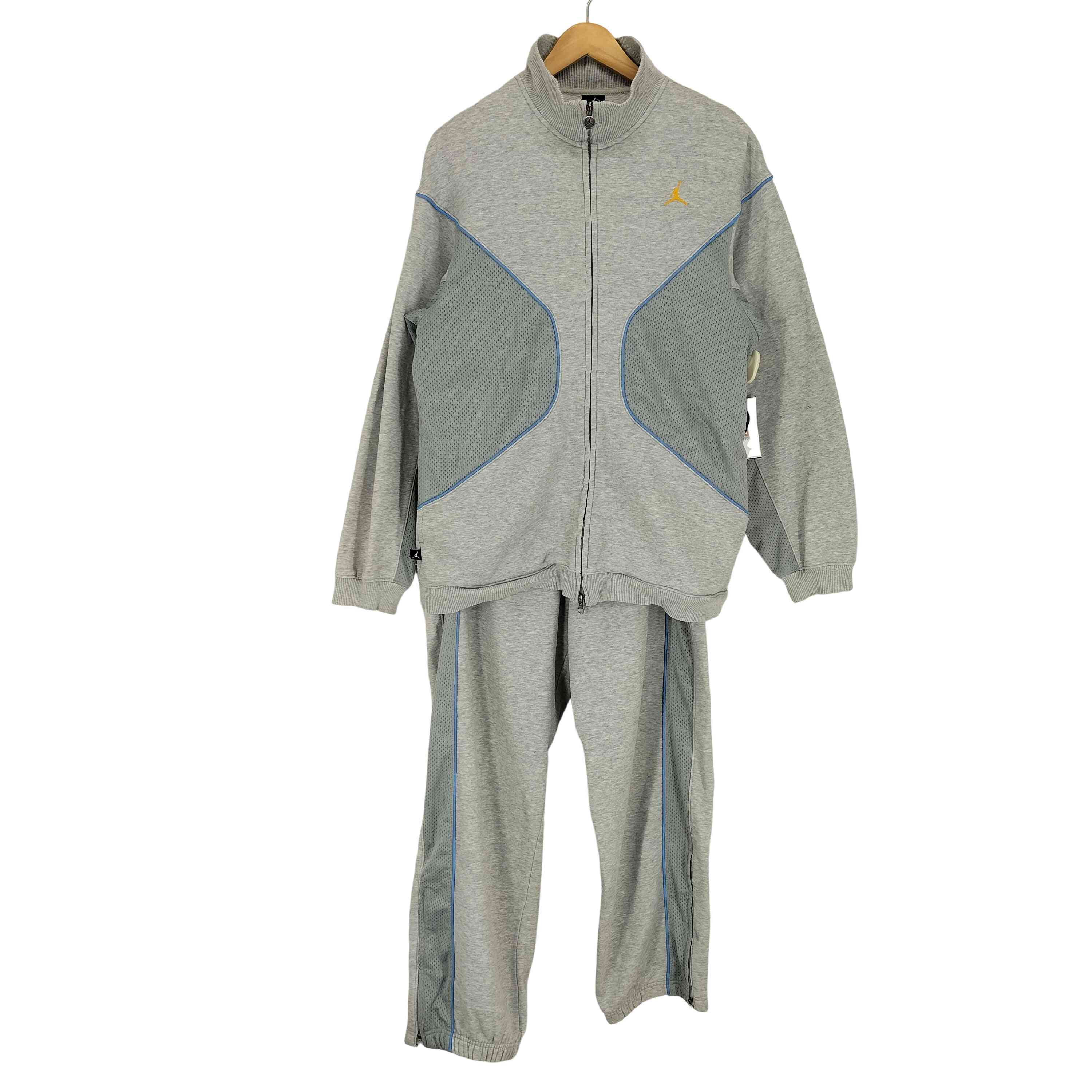 【中古】ジョーダンブランド名 JORDAN BRAND 飛び降りるマン刺しゅうメッシュうつり変わりスウェットジャケットセットアップ メンズ  S