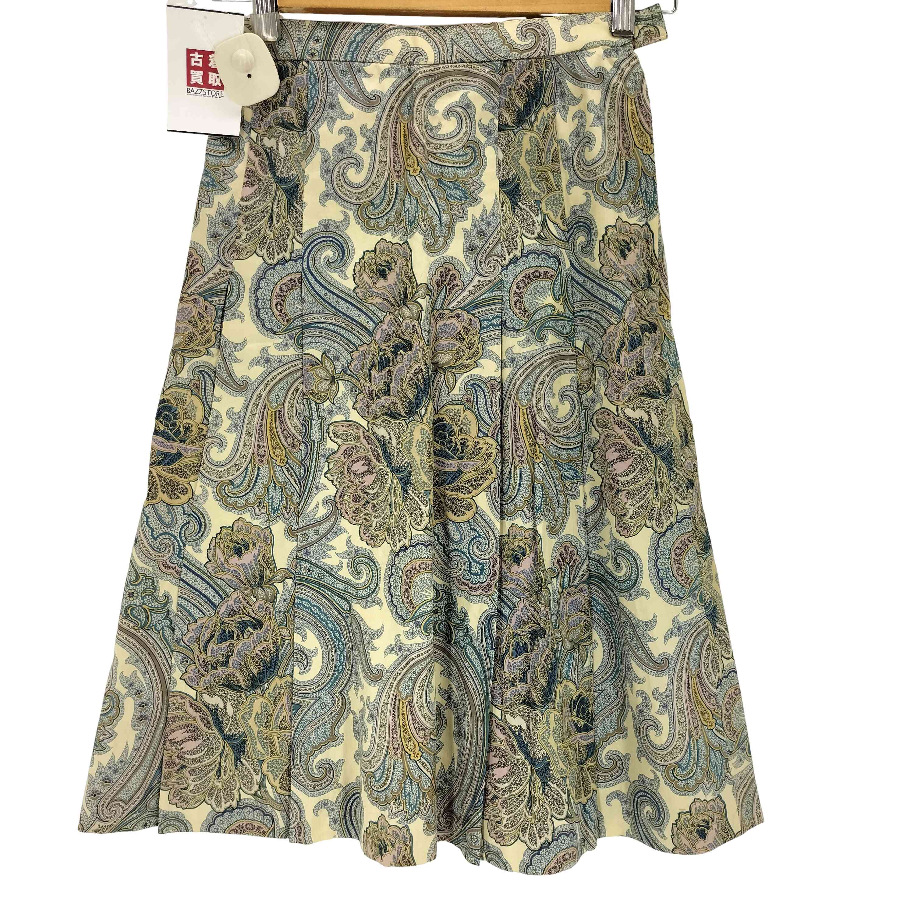 【中古】バーバリー BURBERRY ペイズリー柄 プリーツスカート レディース 表記無 ｜BAZZSTORE ブランド古着バズストア