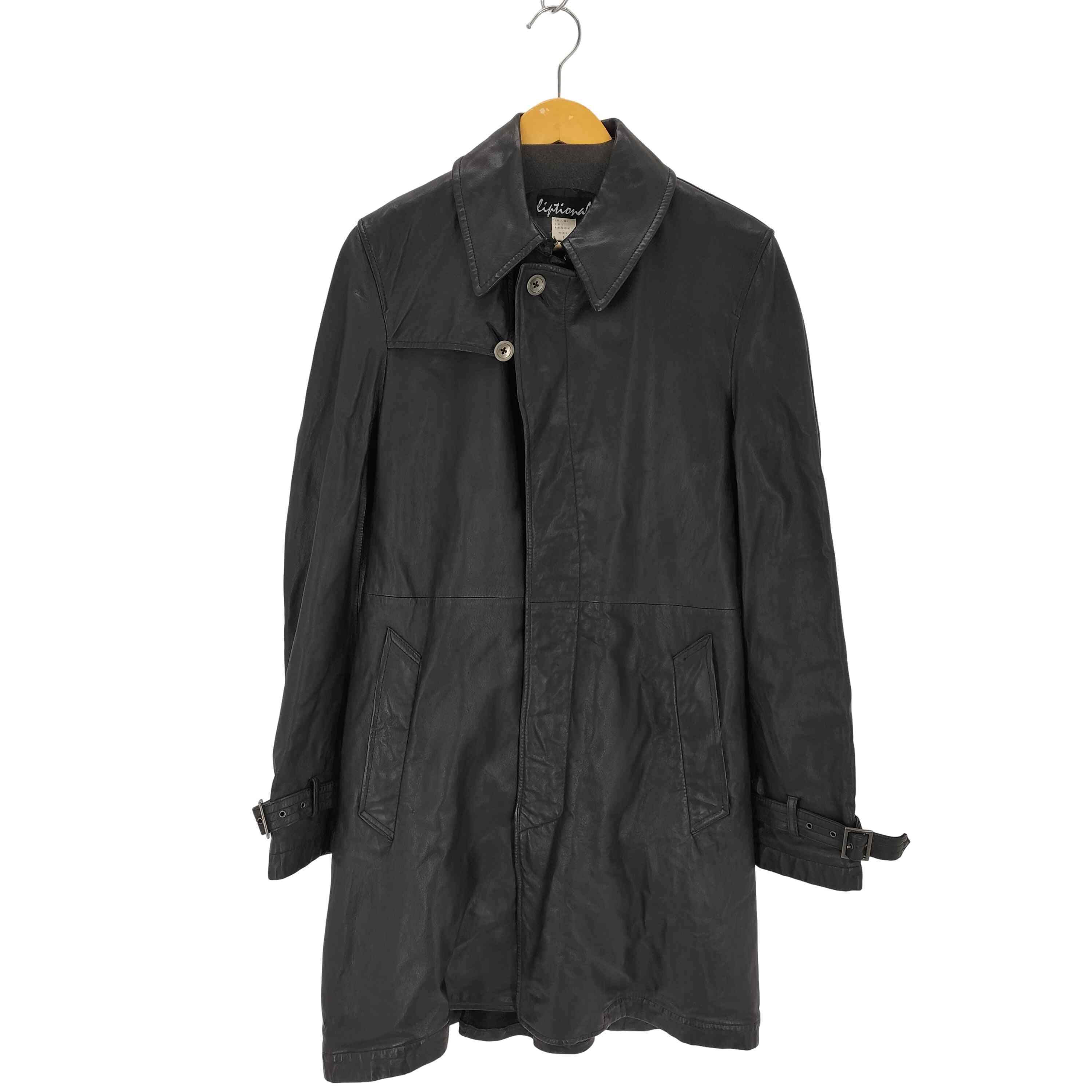 【中古】クオドロ quadro LAMB LEATHER liptional ラムレザーステンカラーコート レディース JPN：3