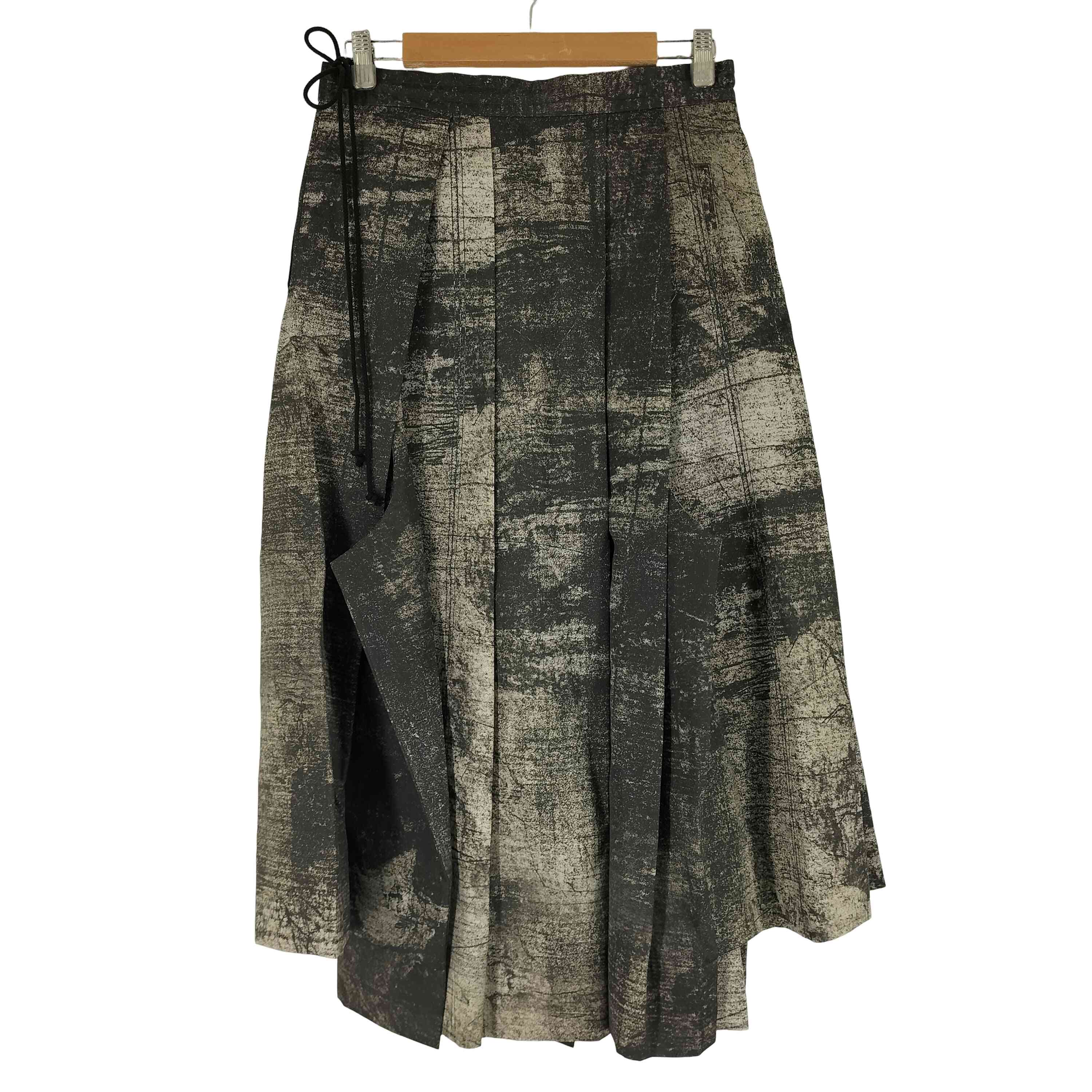 【中古】レギュレーションヨウジヤマモト REGULATION Yohji Yamamoto 壁面プリント ナイロンタックスカート レディース JPN：2