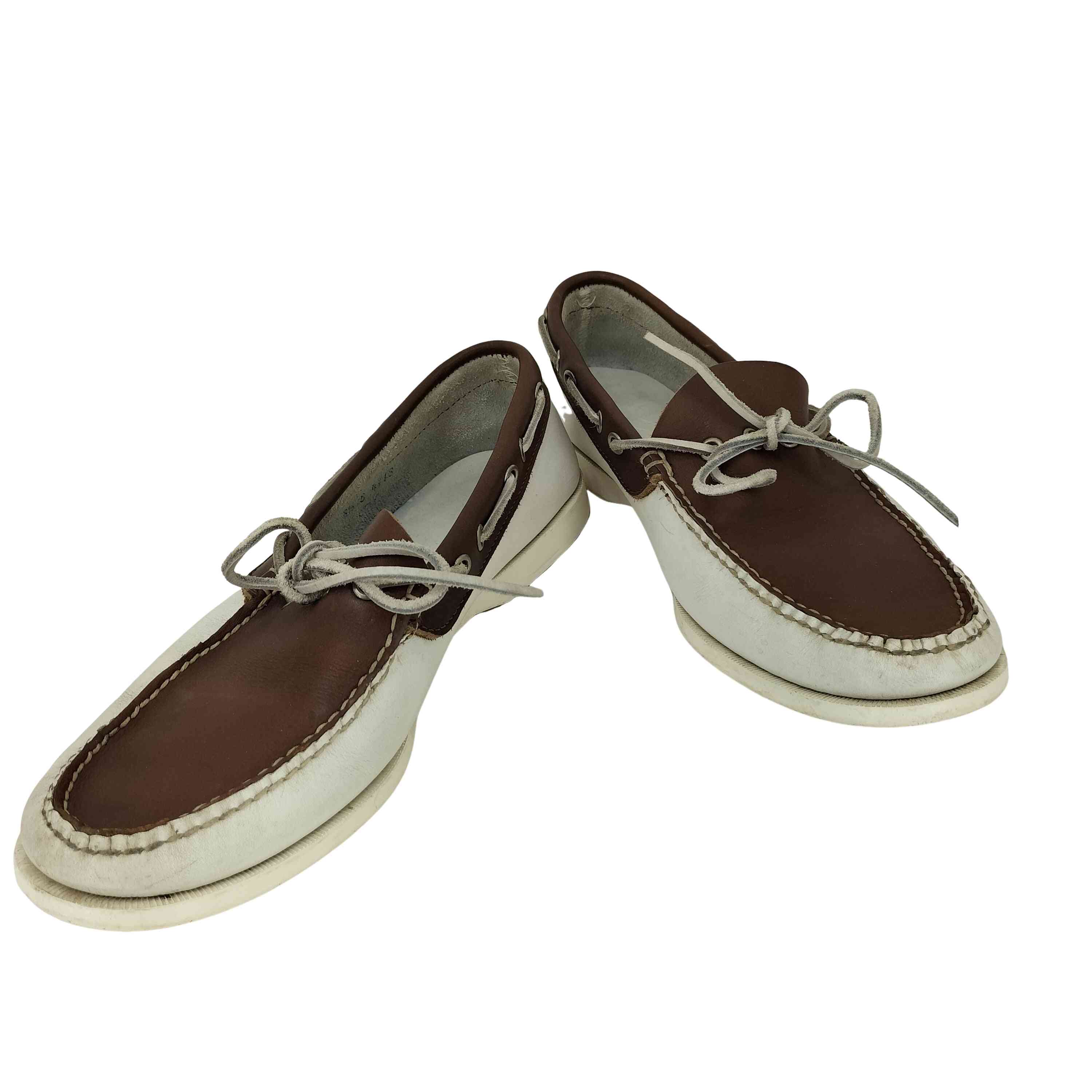 【中古】ラッセルモカシン Russell Moccasin 90S 4118 BOAT SHOE 甲板シューズ AMAZONAS心魂 バイ色つや メンズ US：8.5