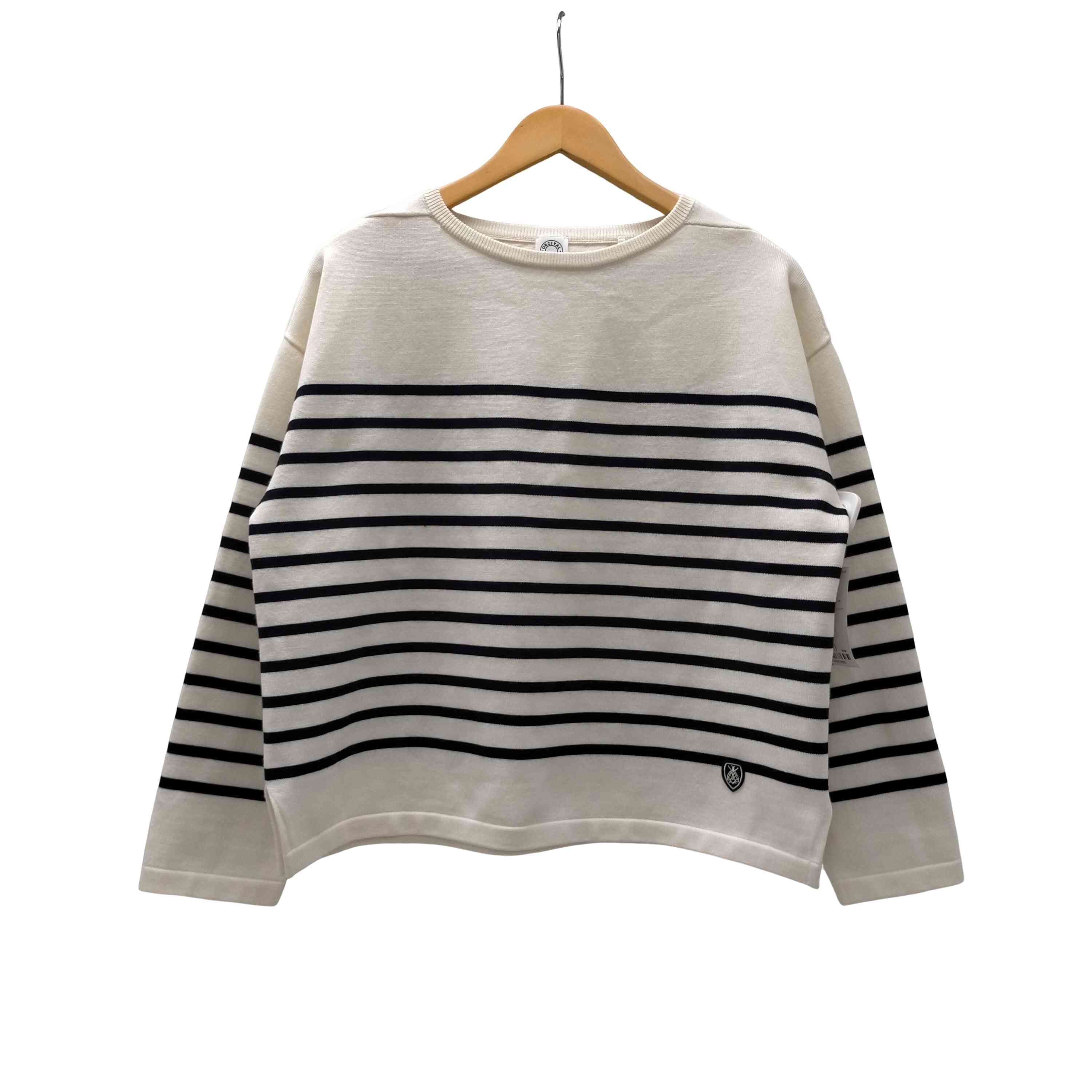 【中古】オーシバル ORCIVAL BOAT NECK PULLOVER ボーダー ボートネック プルオーバー レディース 1