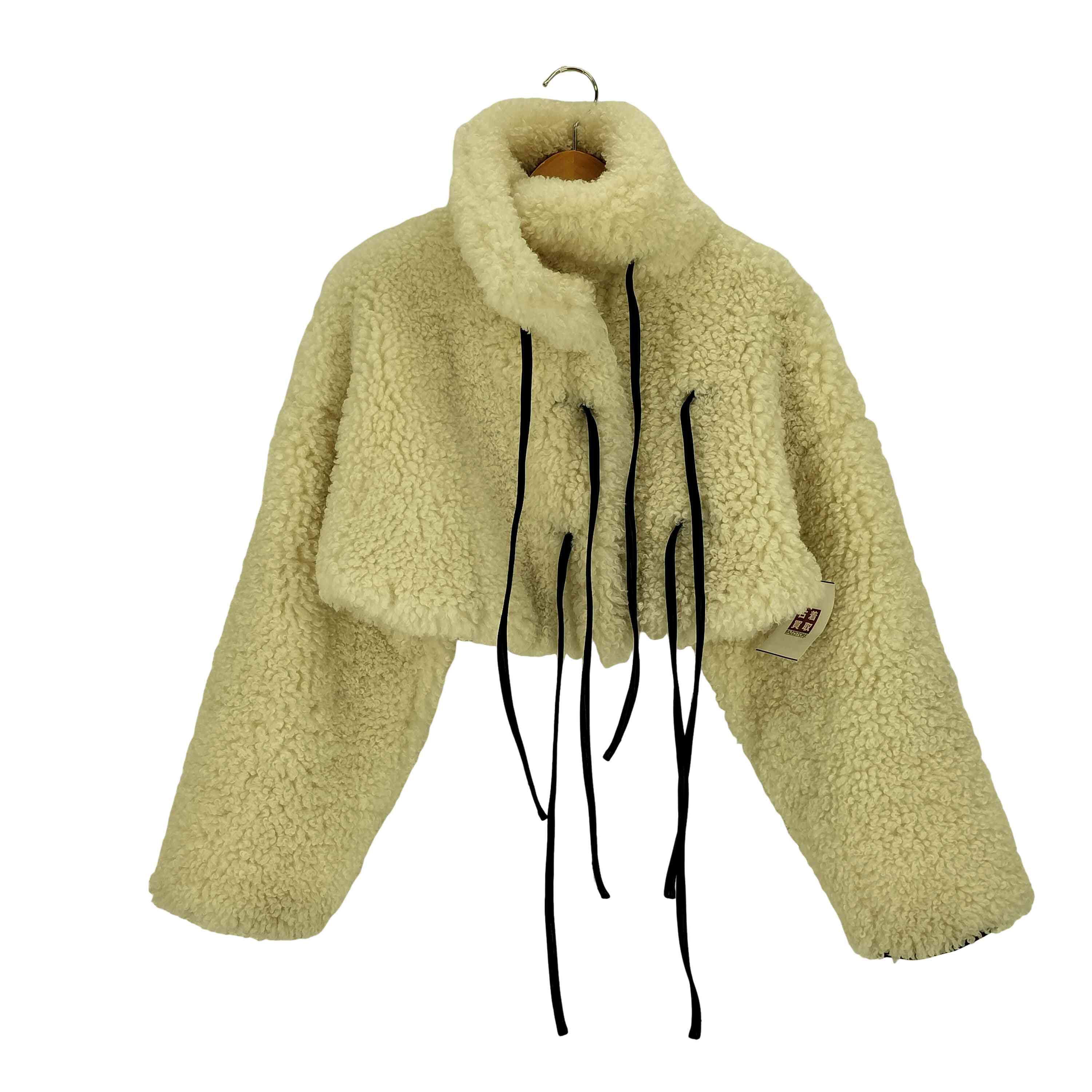 【中古】ソリン SORIN Synthetic Fur Lace-up Cardigan レディース JPN：38