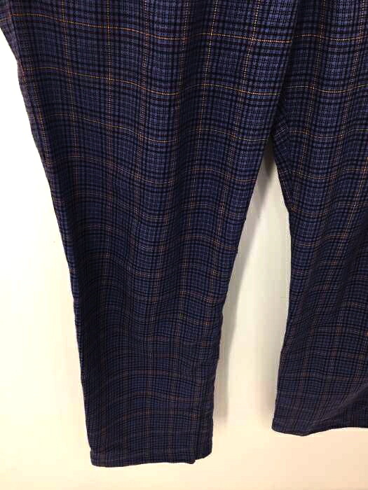 Stussy ステューシー イージーパンツ メンズ オレンジ系 紫系 L Mini Check Beach Pant Blue 中古 ブランド古着バズストアbazzstore Mydrap Com