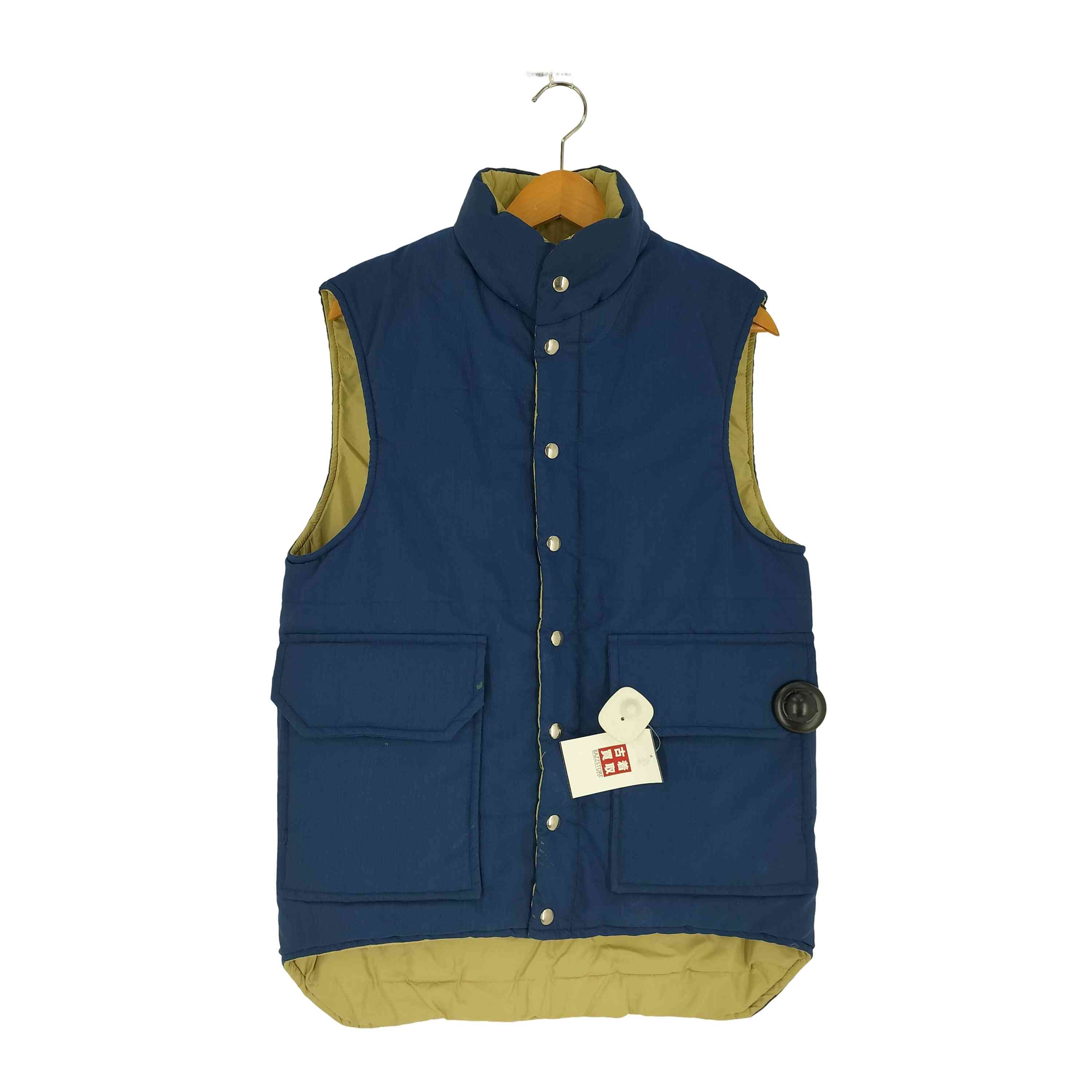 【中古】エルエルビーン L.L.Bean 70S 筆記体タグ スナップボタン ダウンベスト メンズ 表記無