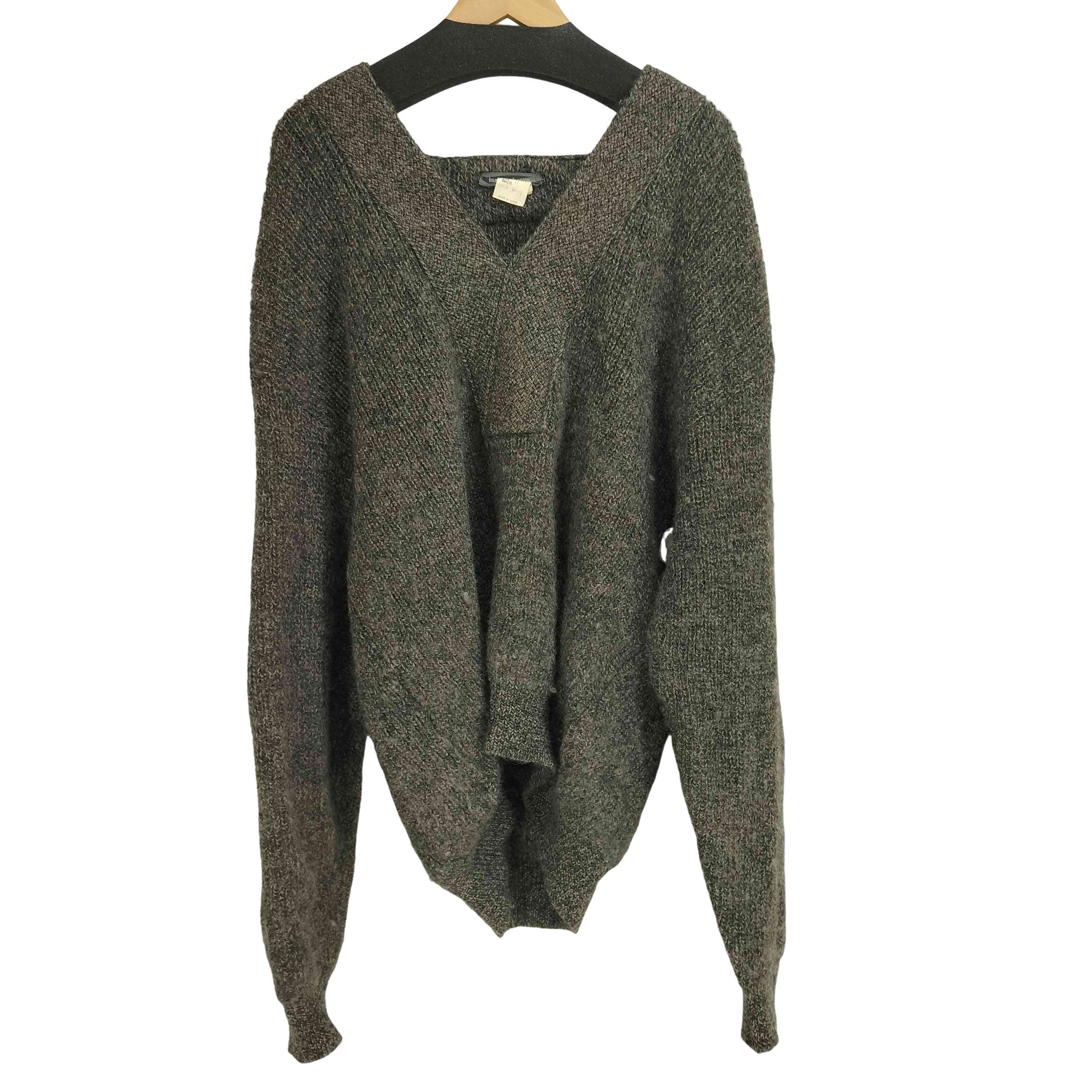 【中古】イッセイミヤケメン ISSEY MIYAKE MEN 80S 筆曳き船 羊毛100 Vのど首プルオーバー メンズ JPN：M