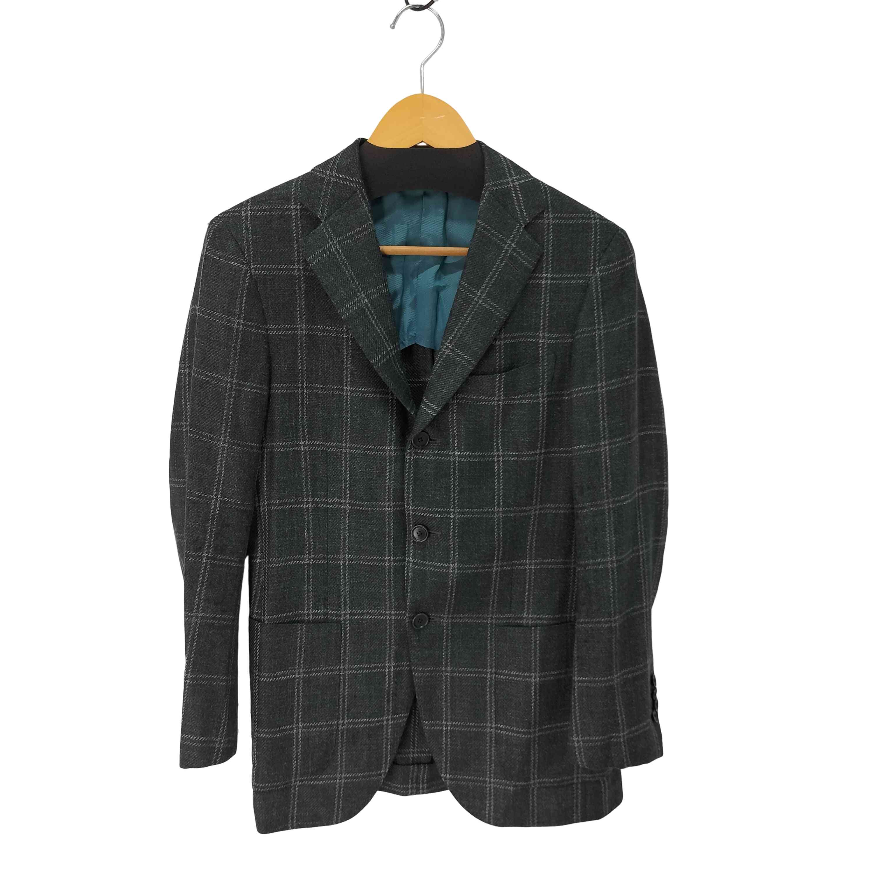【中古】ビームス BEAMS Custom tailor  Loro Piana リネンツィード 照合のしるし柄 背抜 3B テーラード 上衣 メンズ 書きあらわす無